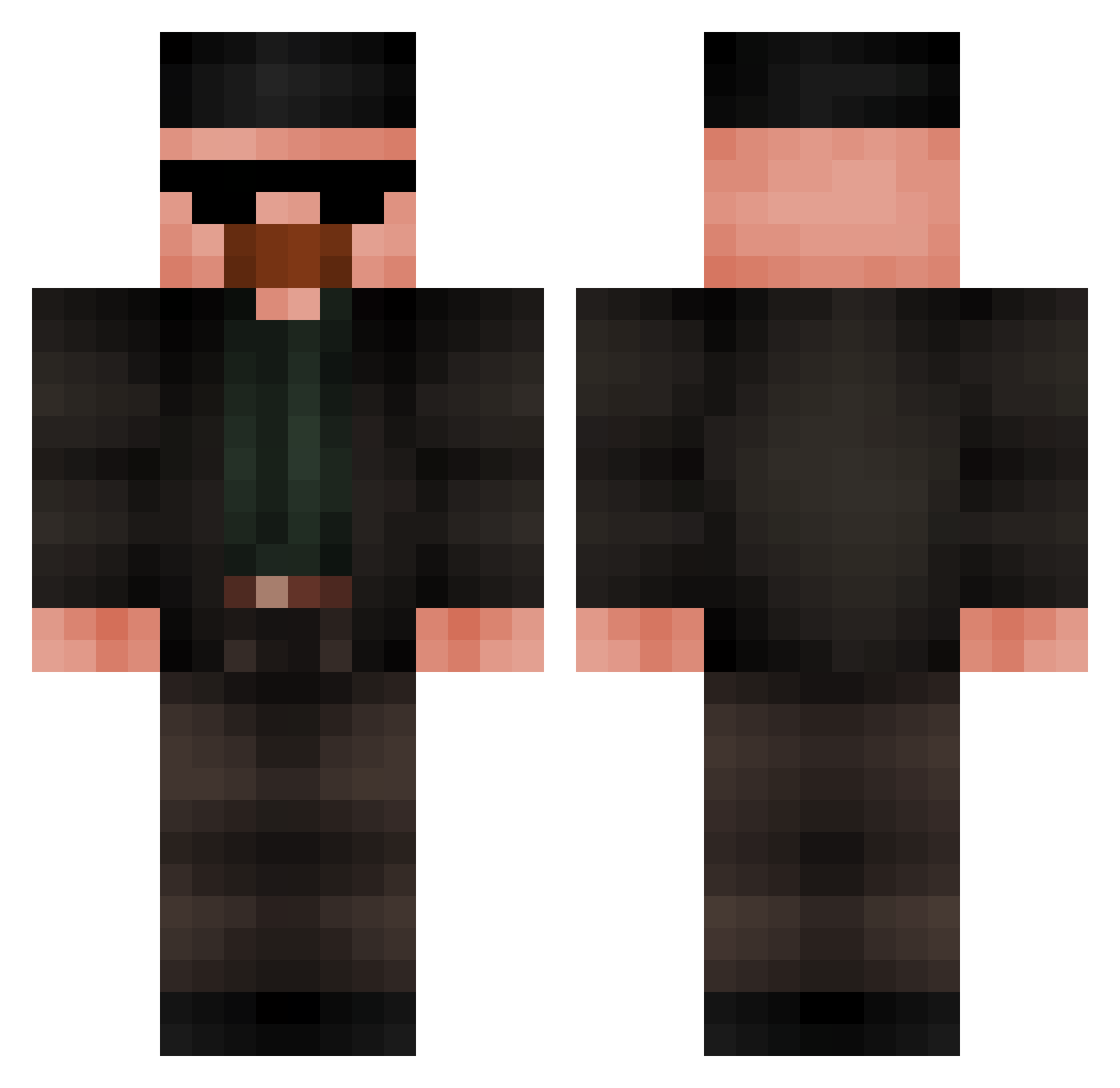 HuiWGlas69 Minecraft skin, front and back view