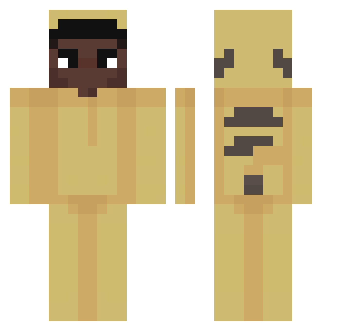 George0736 Minecraft skin, front and back view