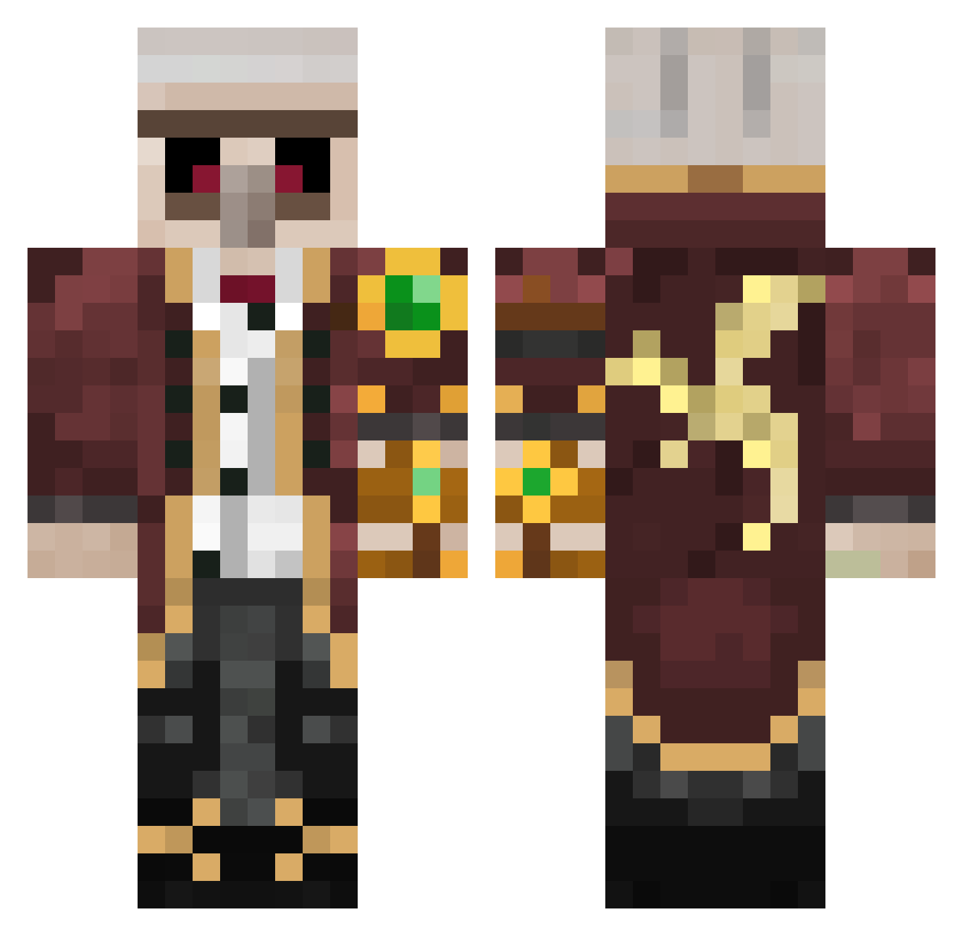Lucas773 Minecraft skin, front and back view