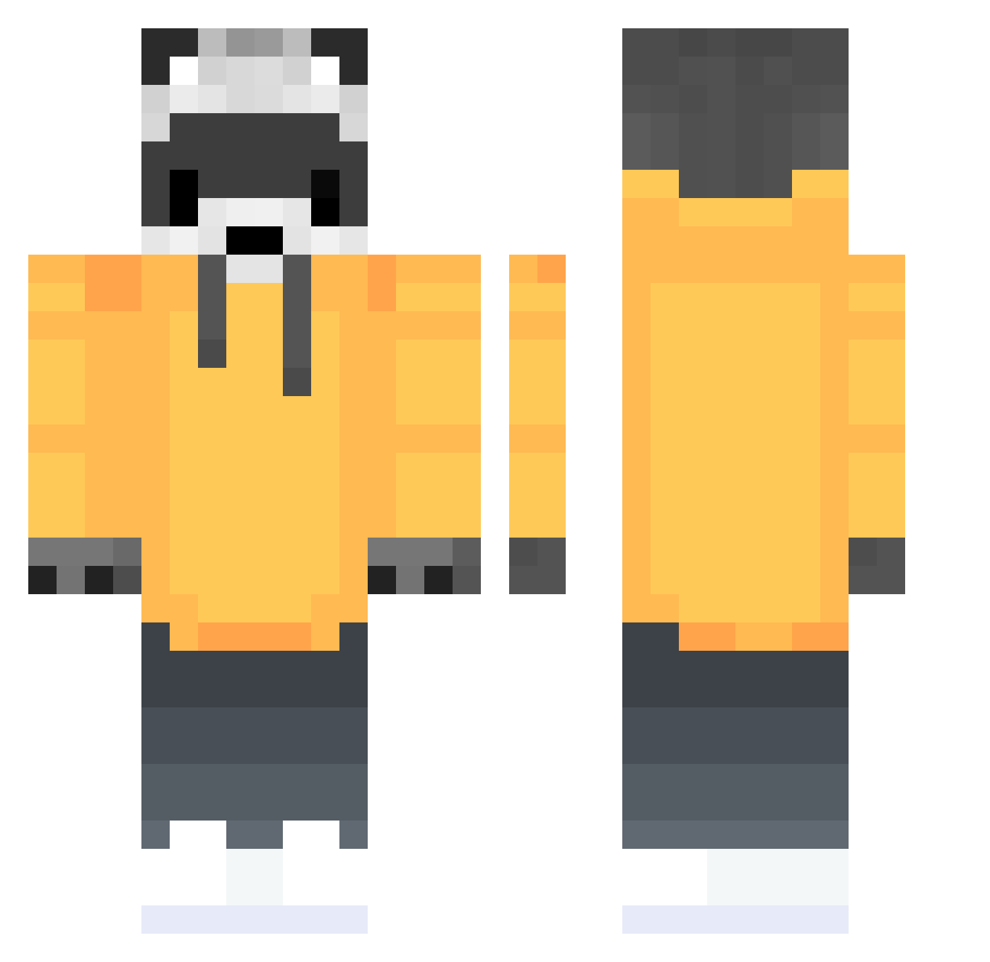 Nixim_Secundario Minecraft skin, front and back view