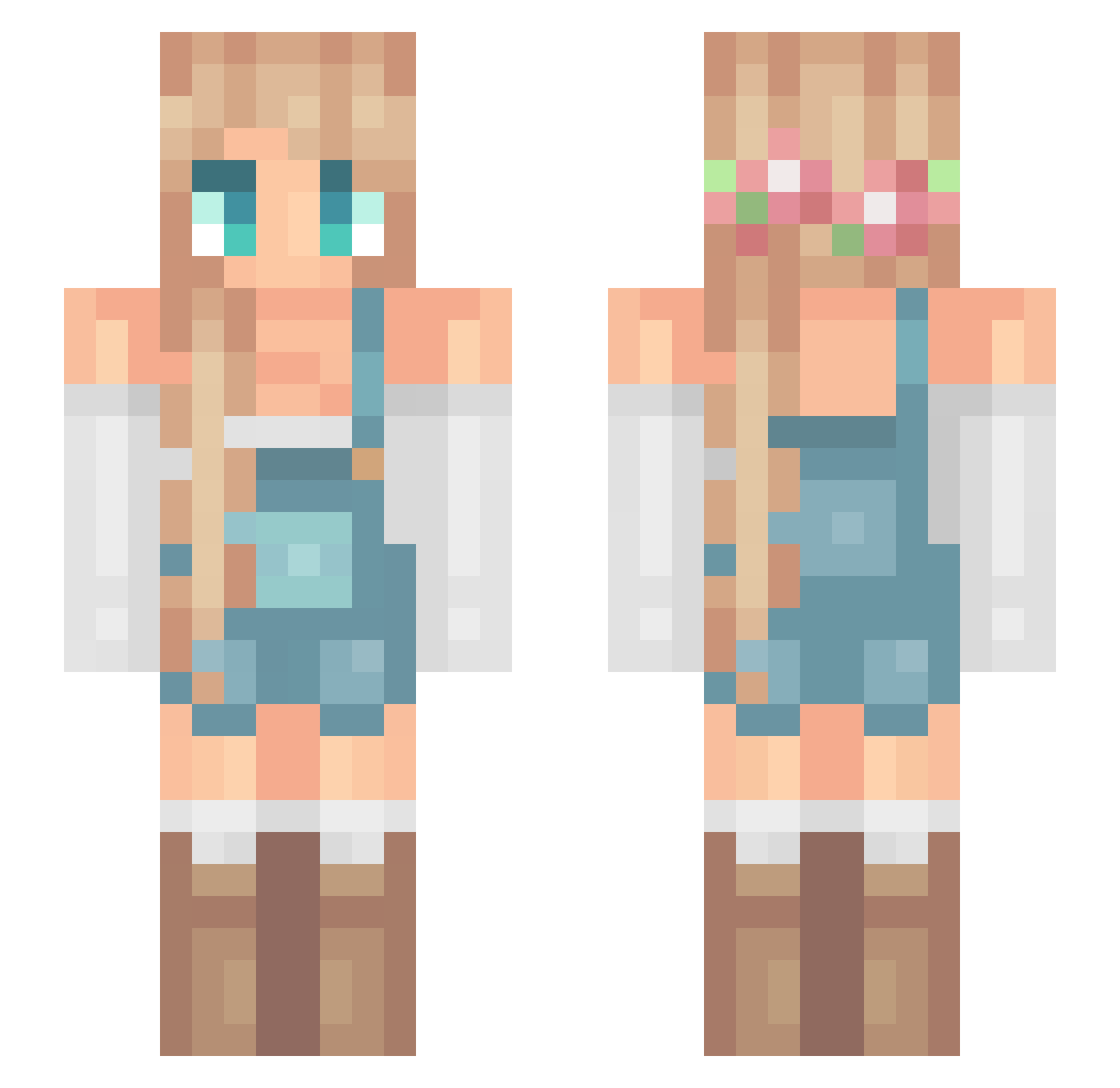 Ulrichba Minecraft skin, front and back view