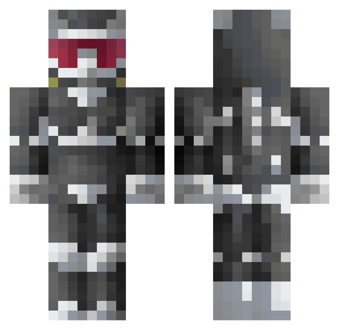 PeoplePhobia47 Minecraft skin, front and back view
