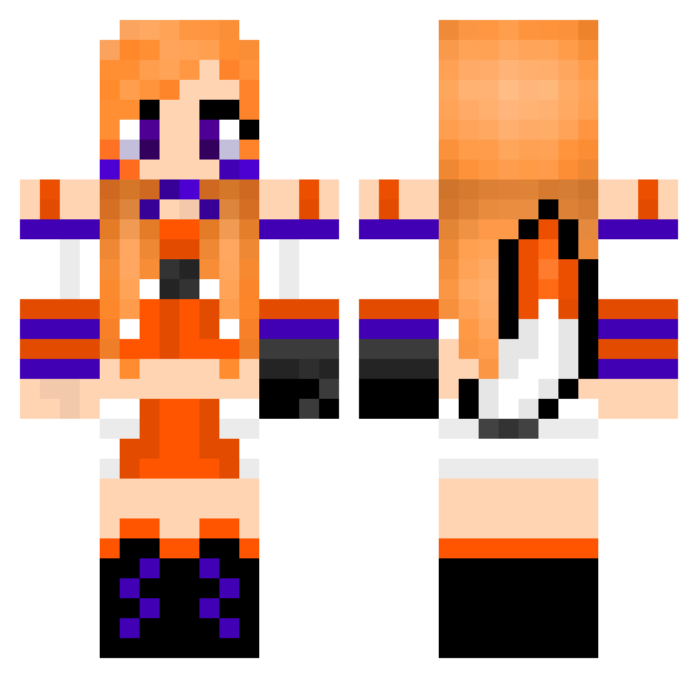 roflbit Minecraft skin, front and back view