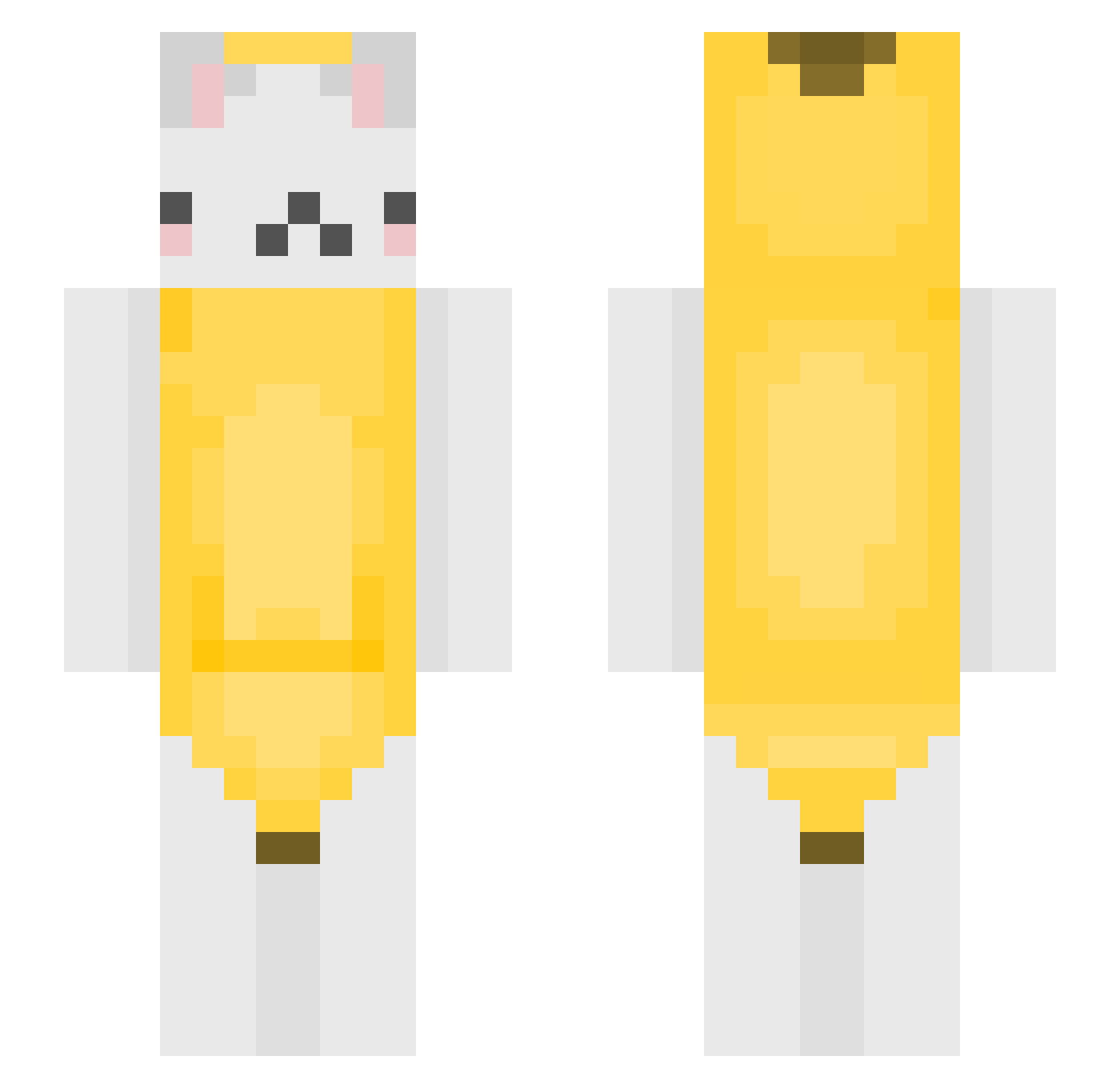 nevava Minecraft skin, front and back view