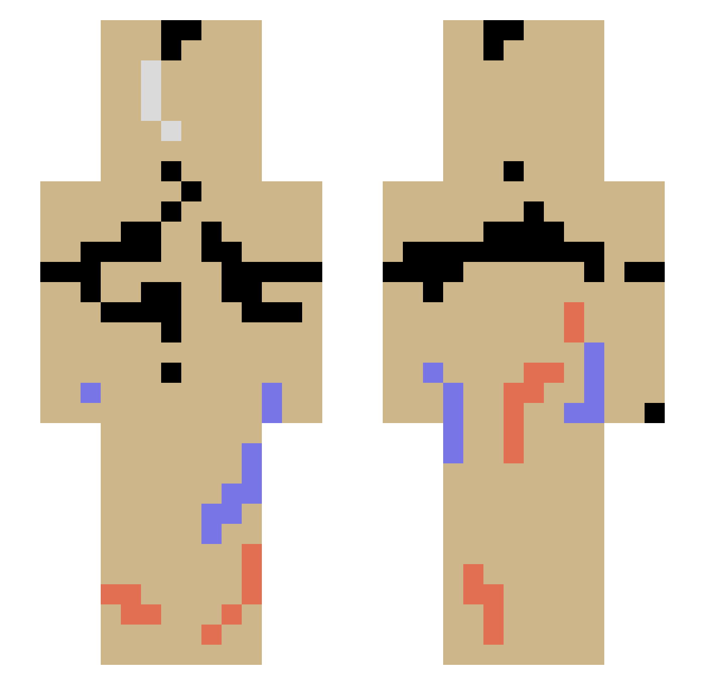 Slotho5698 Minecraft skin, front and back view