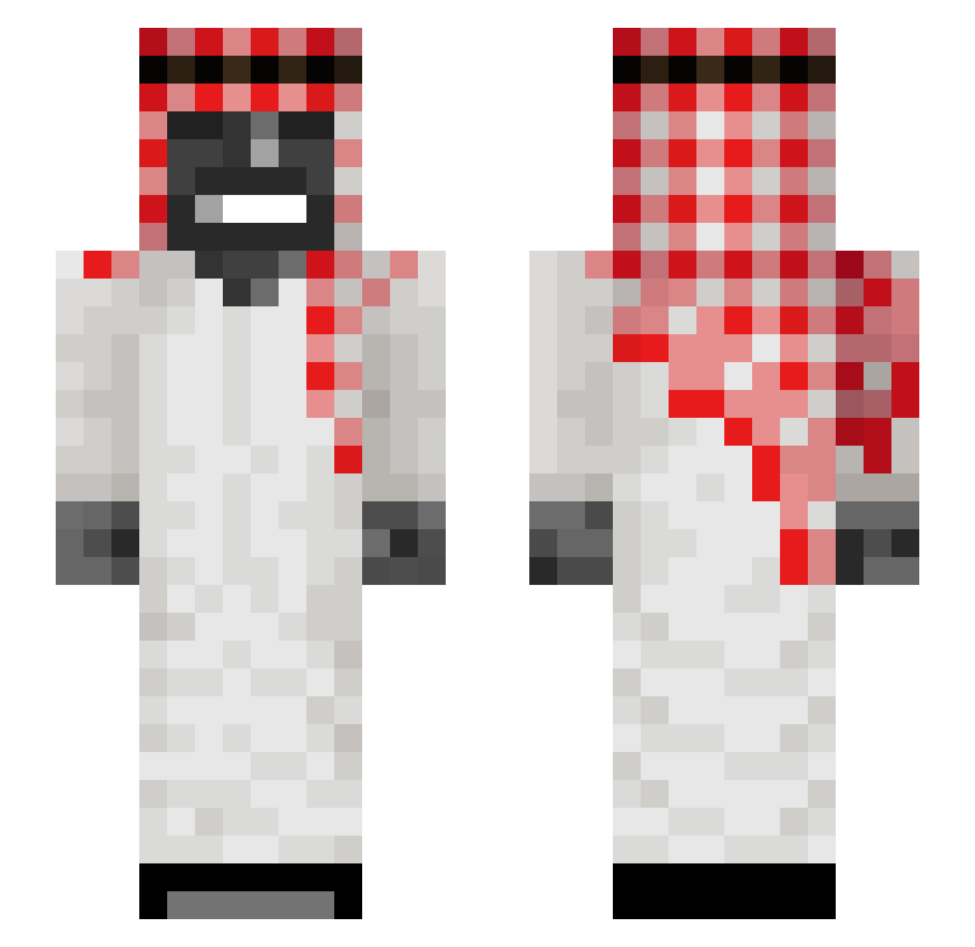 Maltesimon Minecraft skin, front and back view