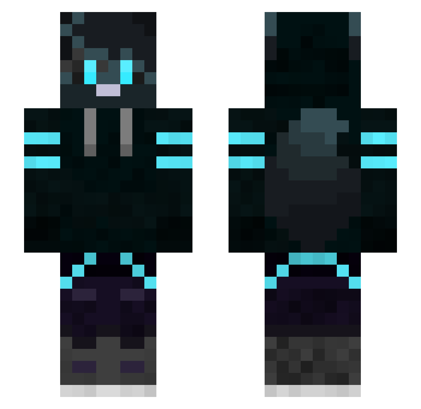 Barse Minecraft skin, front and back view