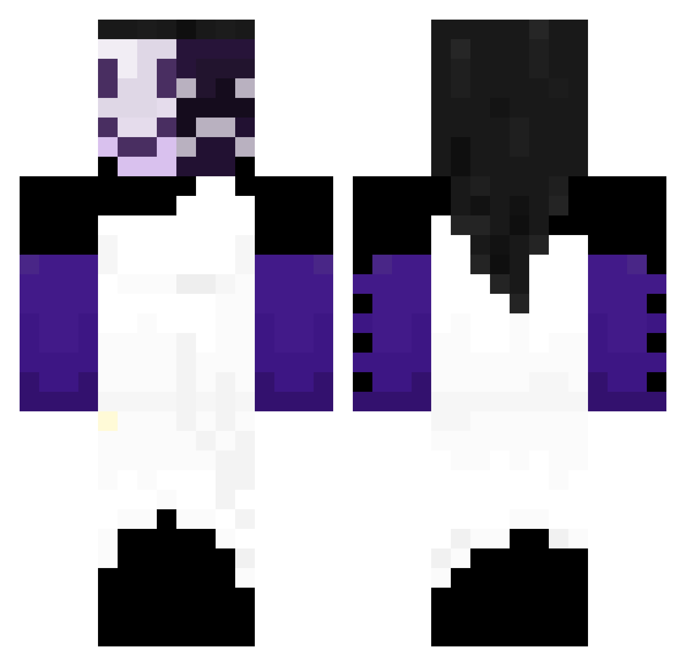 furnace_piano Minecraft skin, front and back view