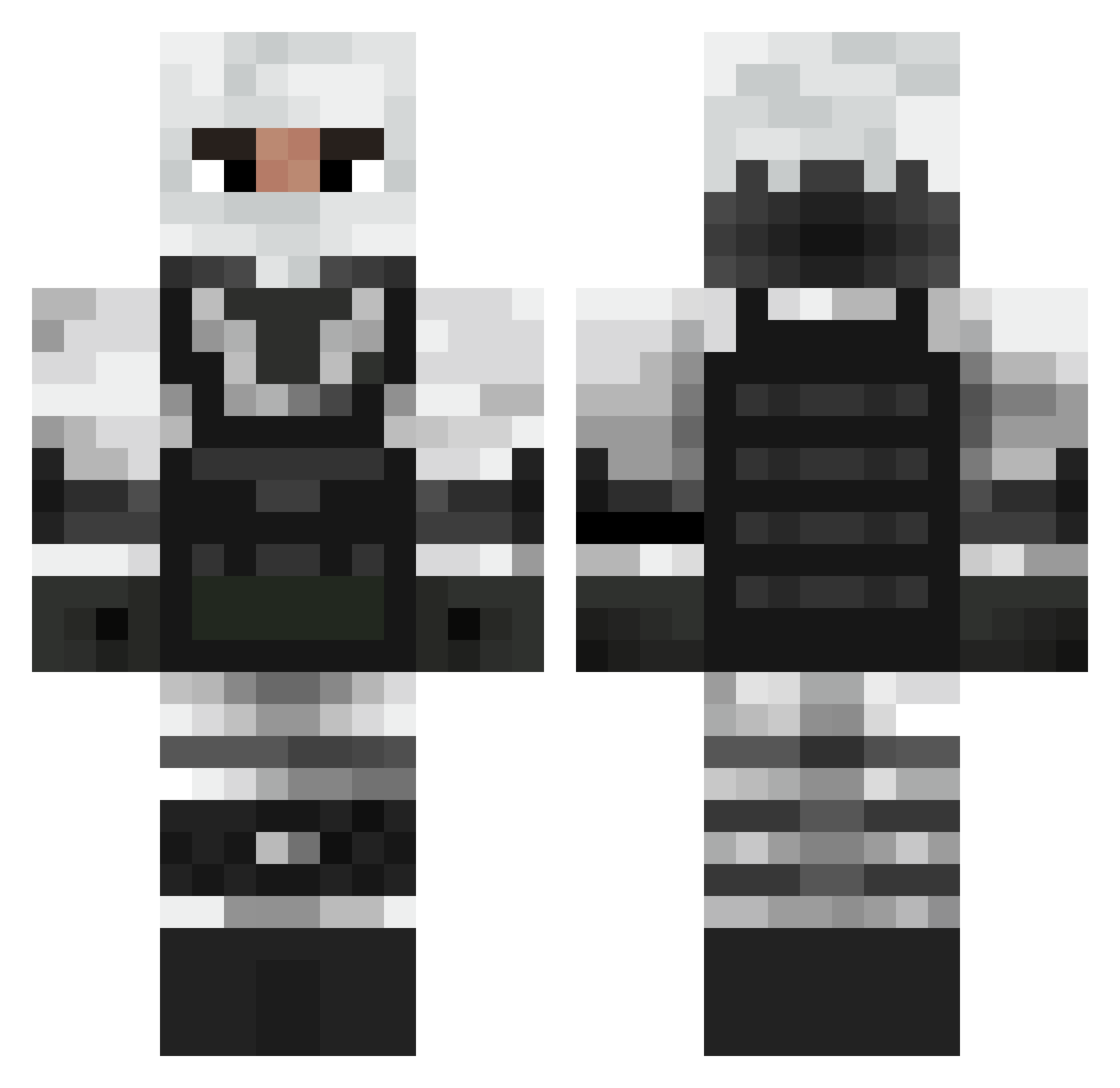 Ventzz Minecraft skin, front and back view