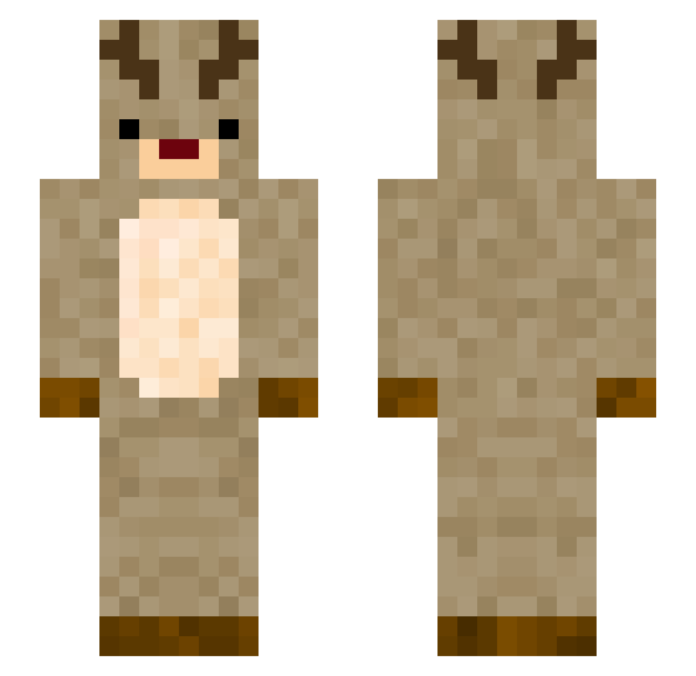 bit6 Minecraft skin, front and back view
