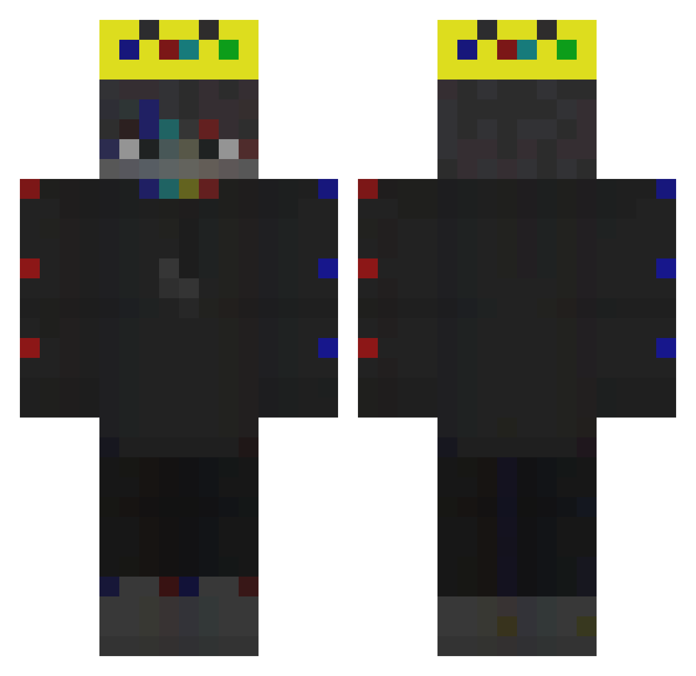 twxn Minecraft skin, front and back view