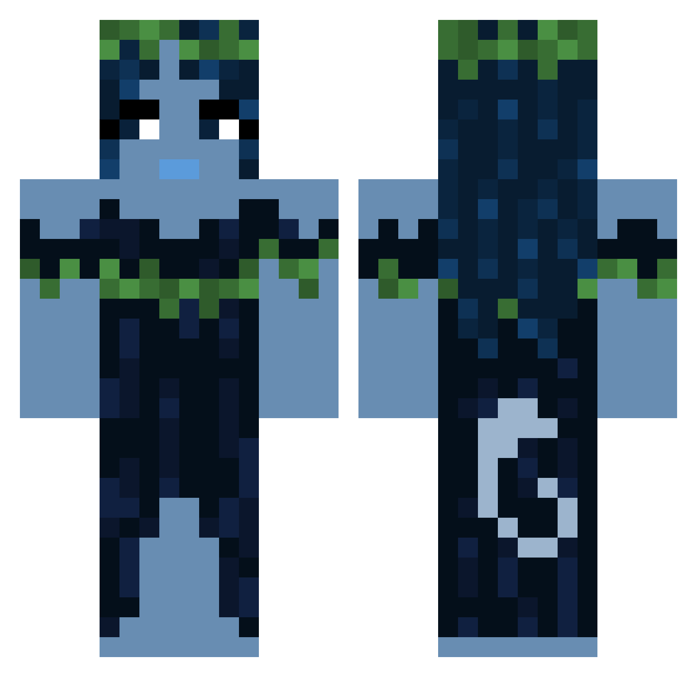 Doti Minecraft skin, front and back view