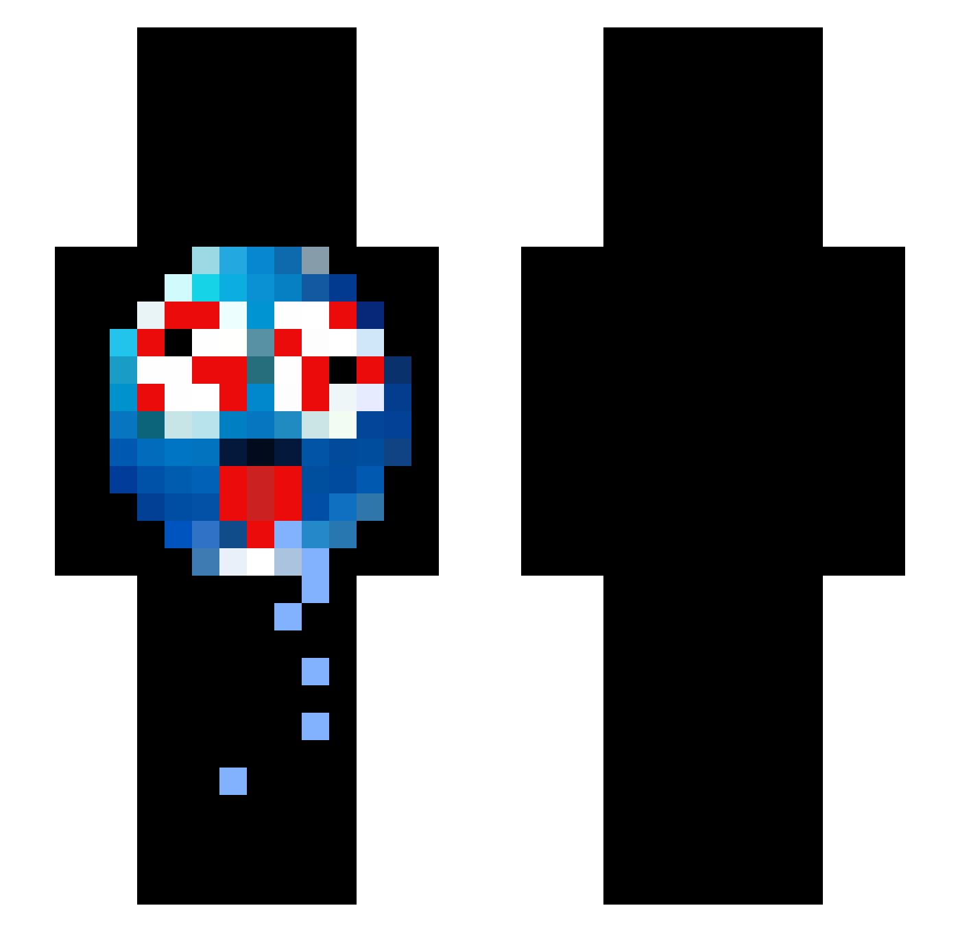 CraftyJonas Minecraft skin, front and back view