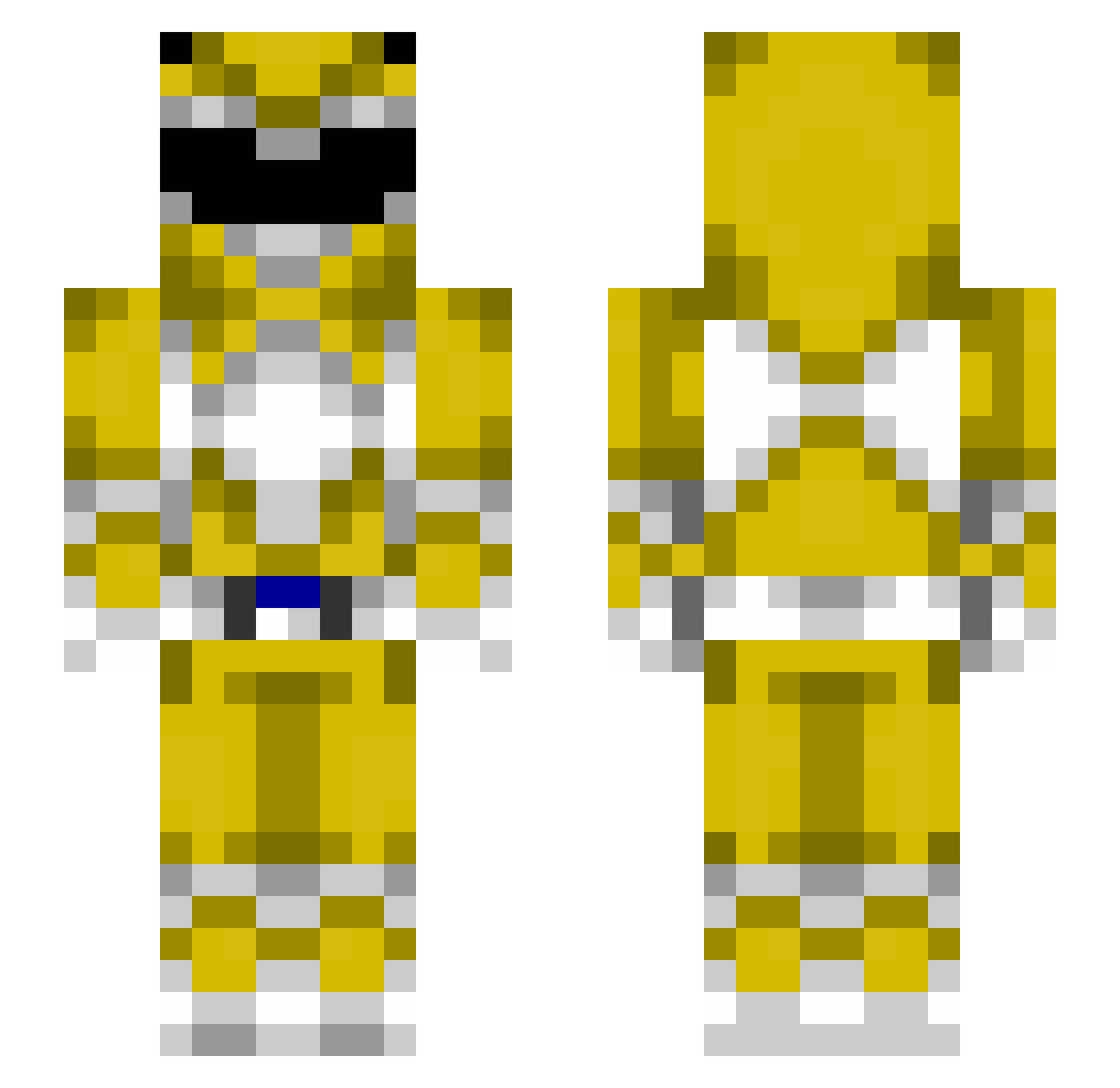 brzsko Minecraft skin, front and back view