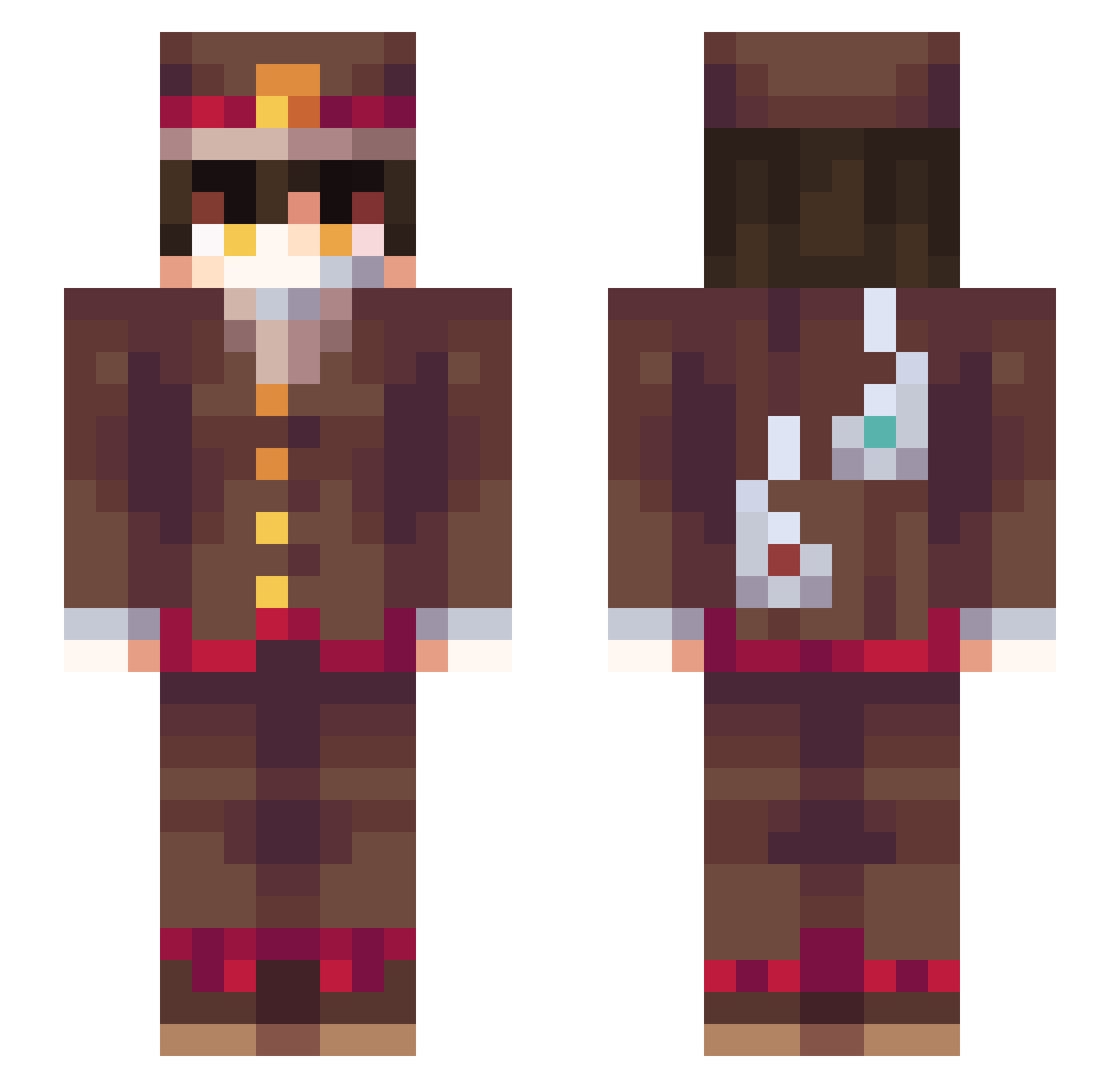 10piecenugget Minecraft skin, front and back view