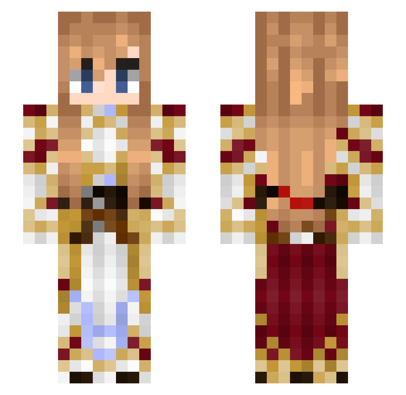 sakr357 Minecraft skin, front and back view