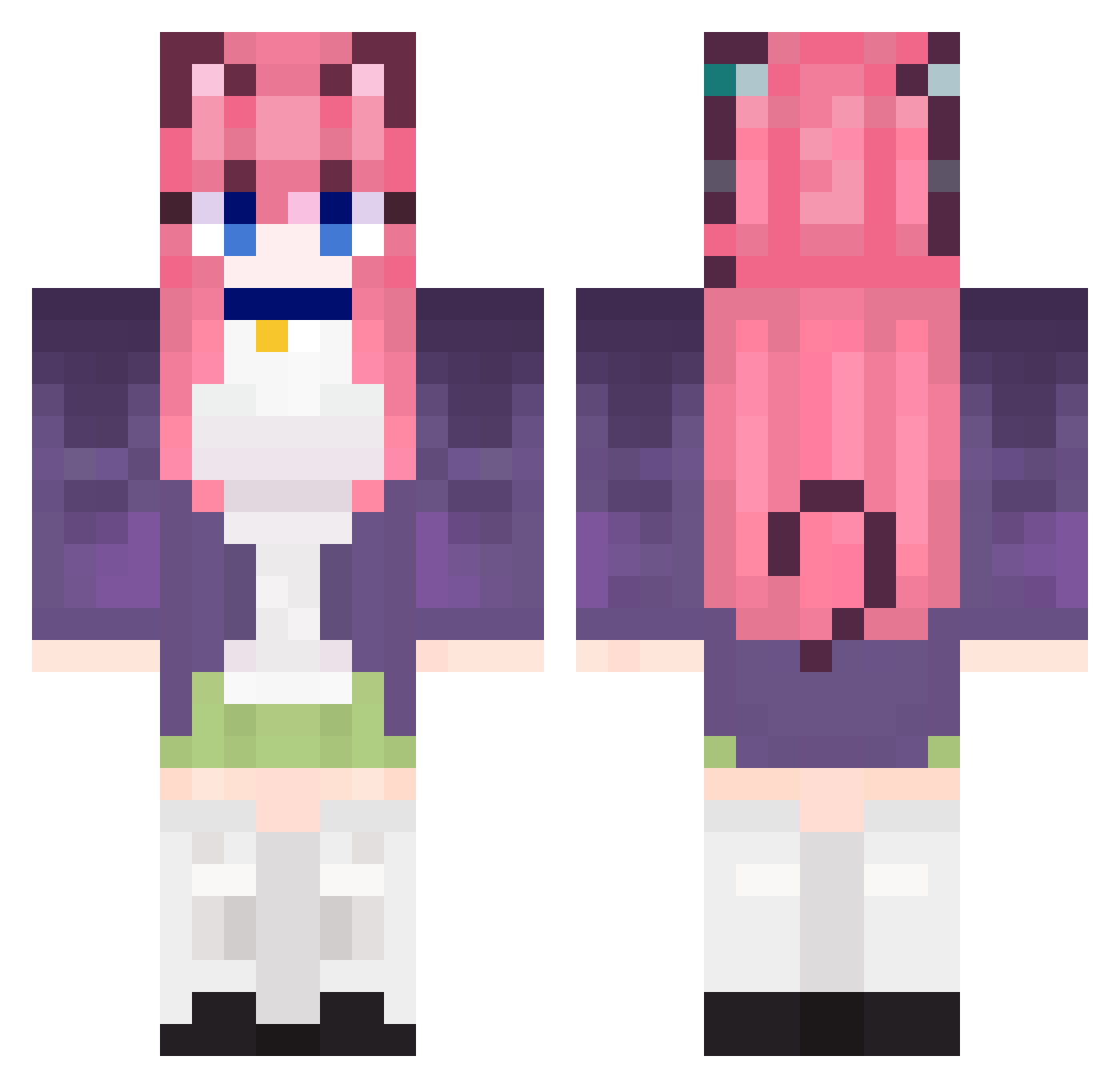 ZCTxChaosx Minecraft skin, front and back view