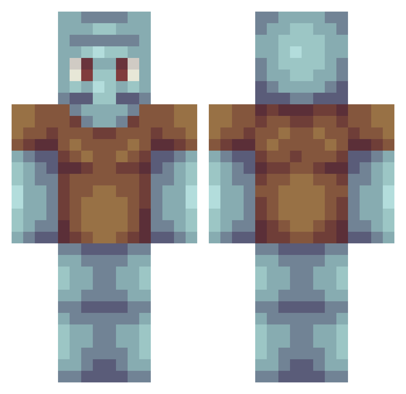 alexcientifico Minecraft skin, front and back view