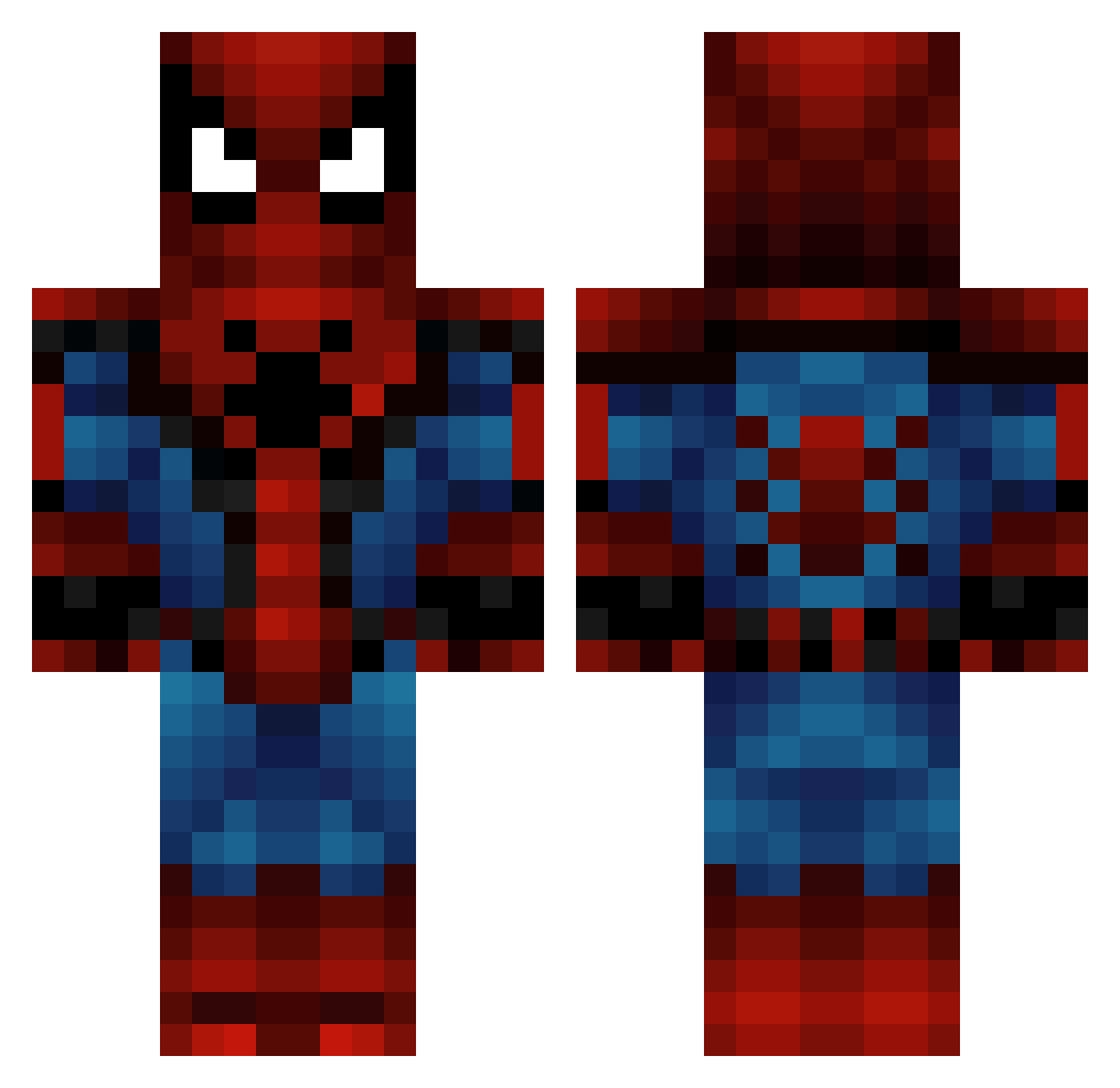 clarff Minecraft skin, front and back view