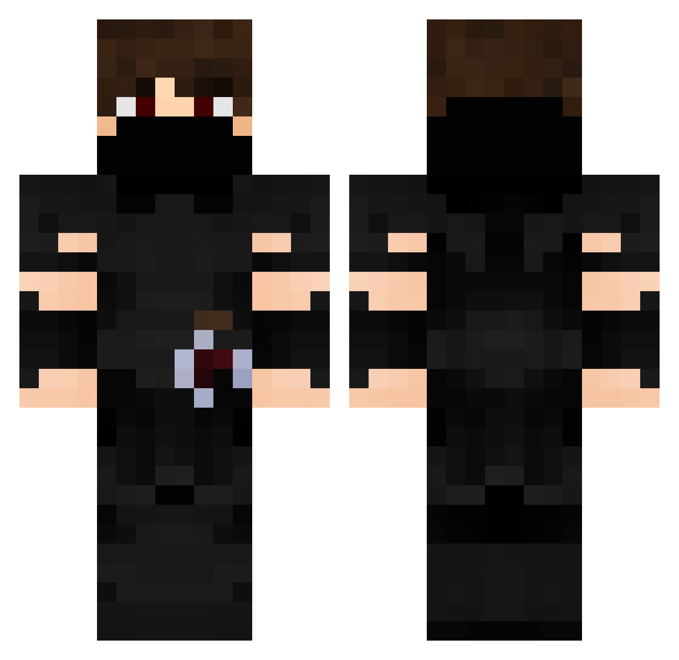 TwoGamingLemon Minecraft skin, front and back view