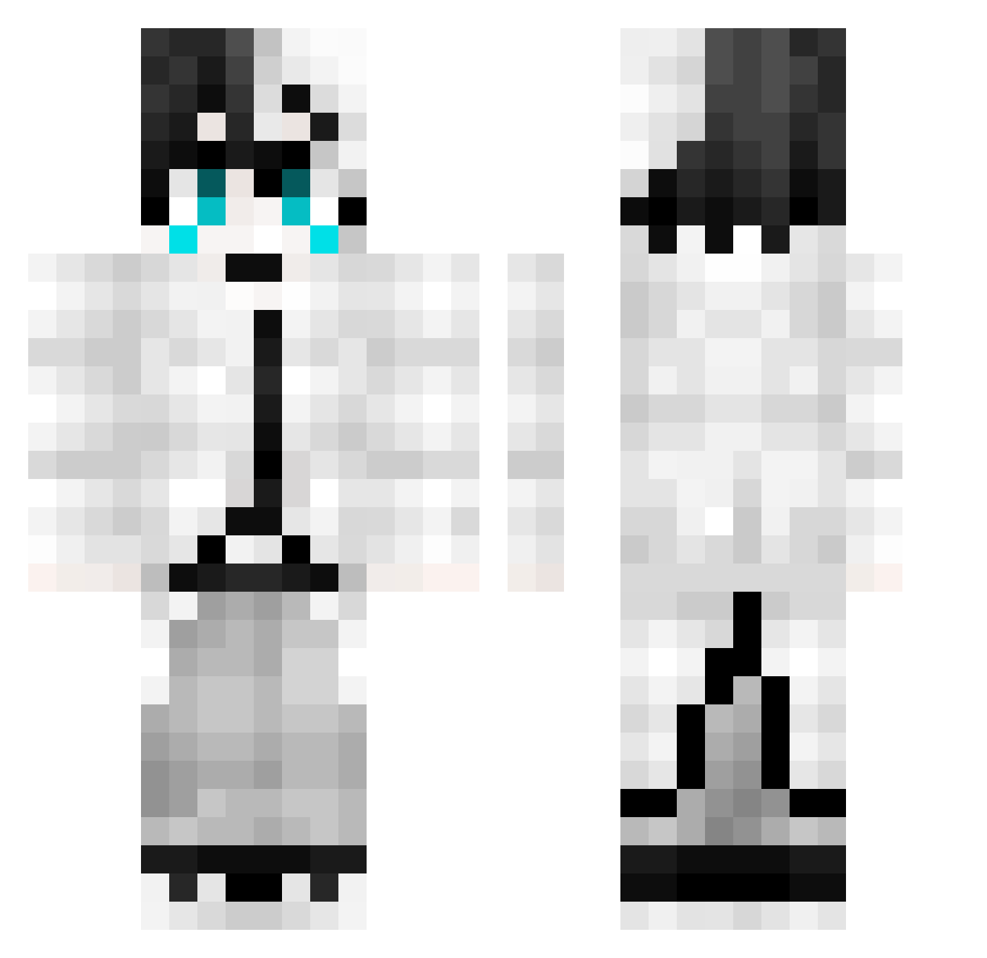 UBMatt Minecraft skin, front and back view