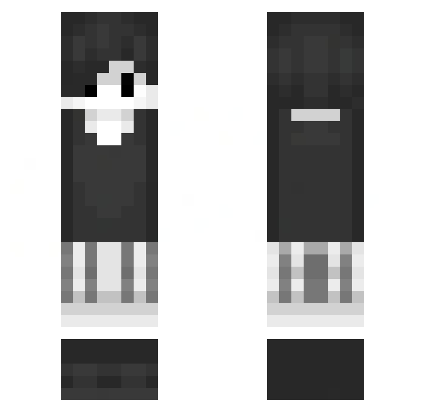 xuyj Minecraft skin, front and back view
