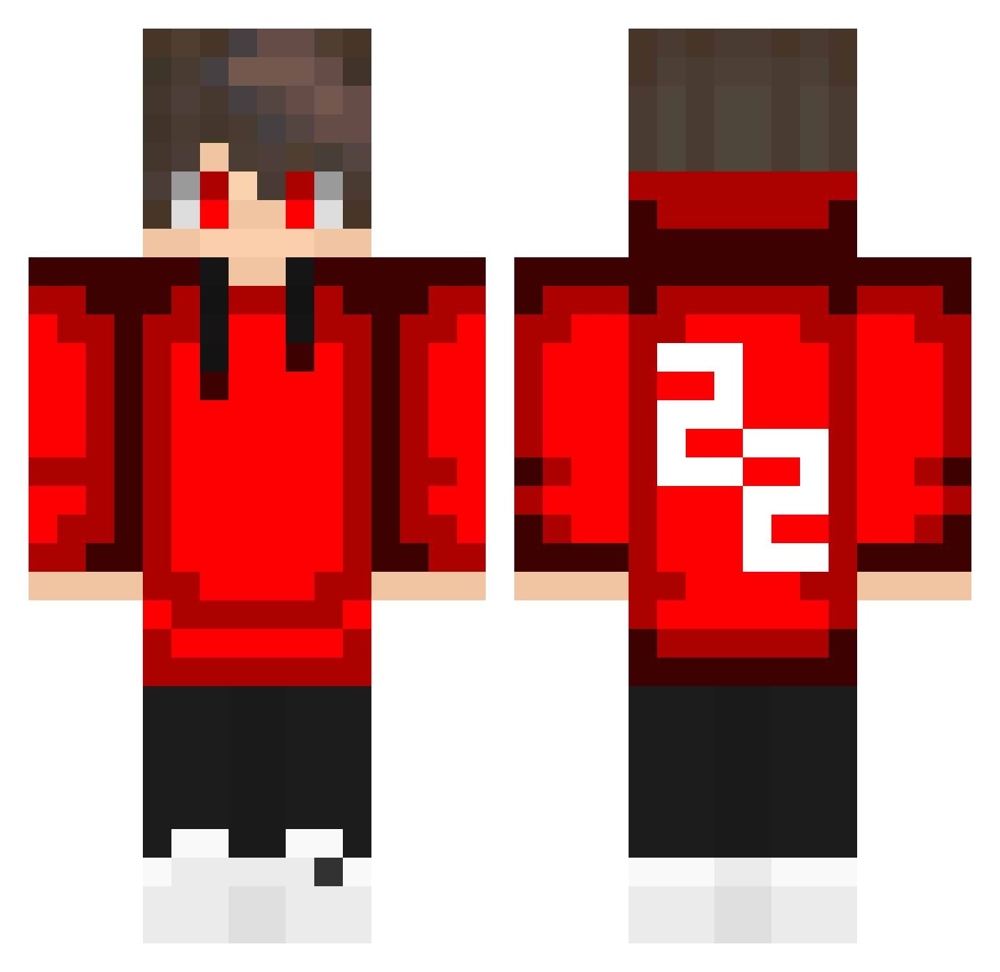 yungfl4sh Minecraft skin, front and back view