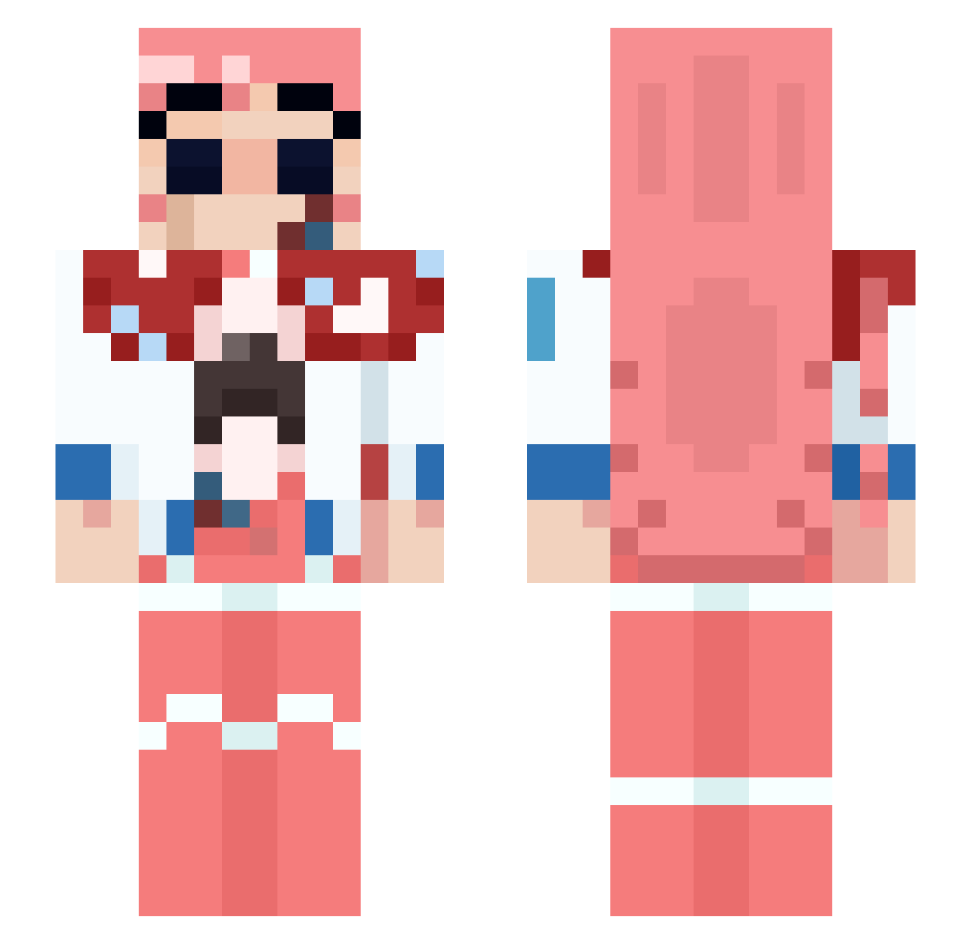 Lyric5 Minecraft skin, front and back view