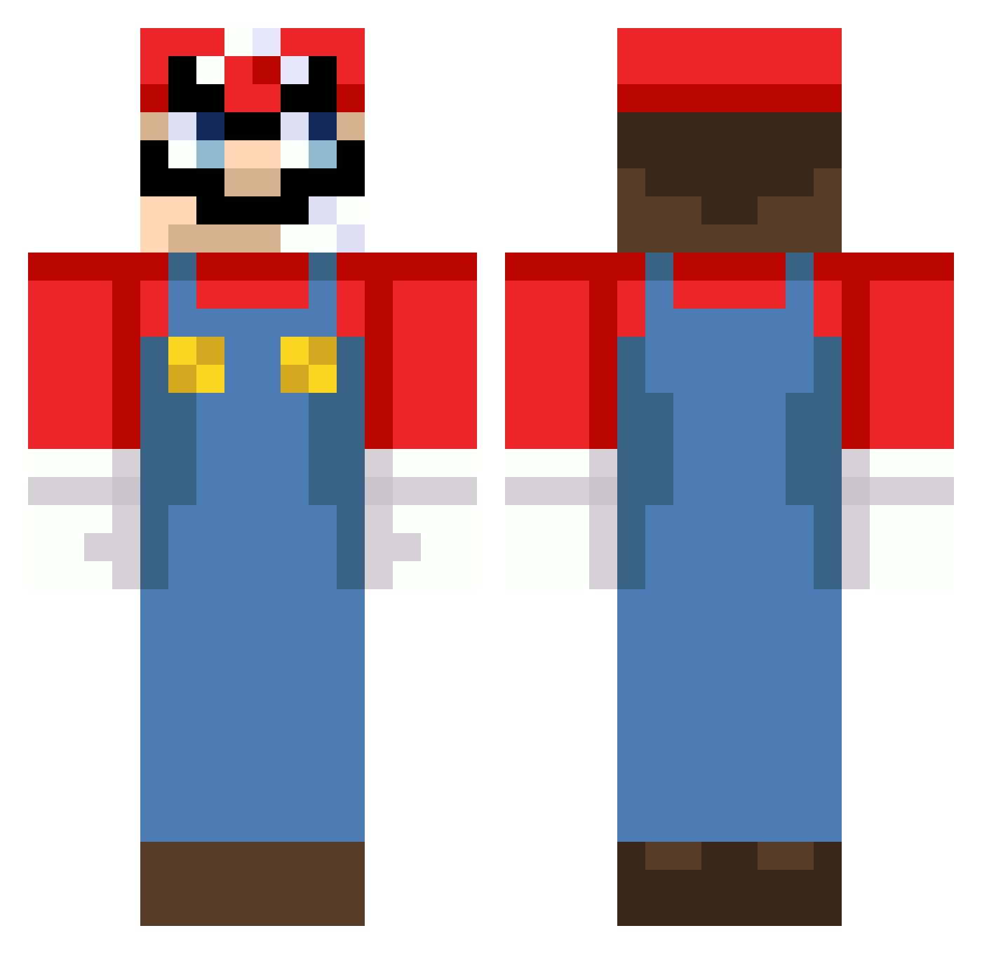 ZIFTYS Minecraft skin, front and back view