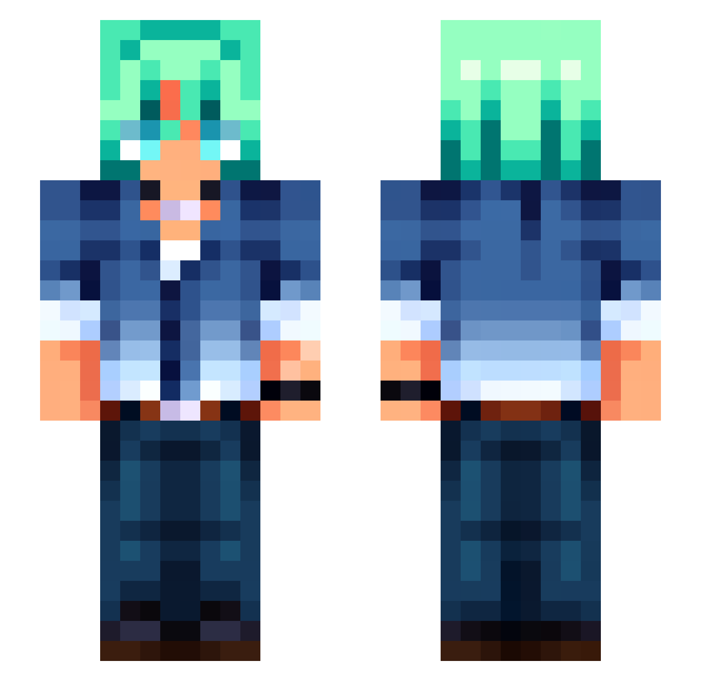 sarvvv Minecraft skin, front and back view