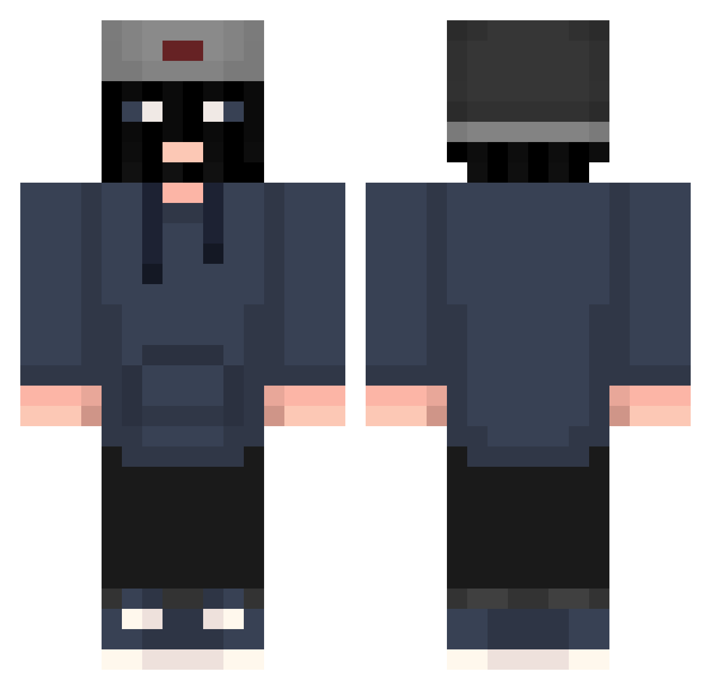 misodar Minecraft skin, front and back view