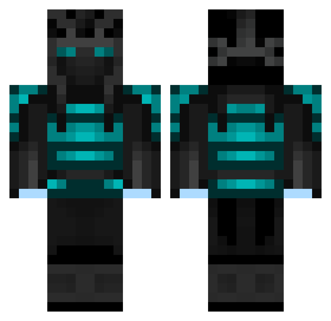 Zodaq Minecraft skin, front and back view