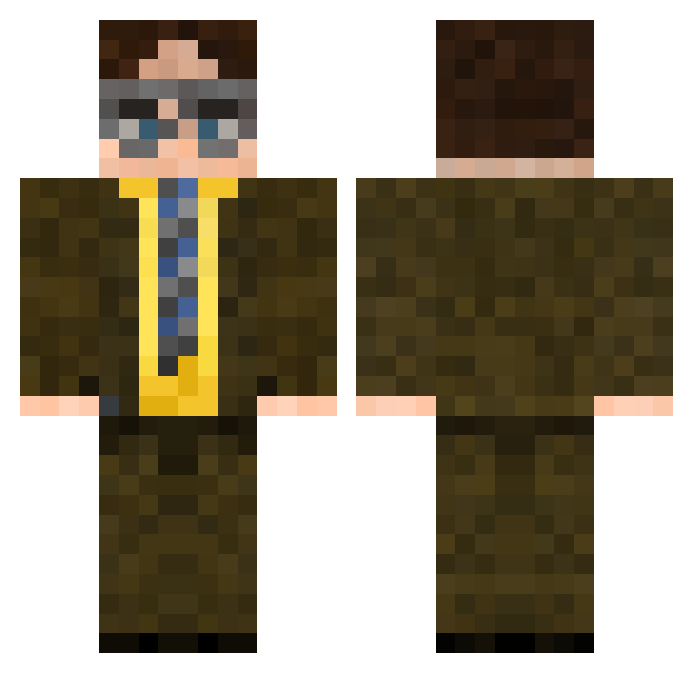 Noemie1804 Minecraft skin, front and back view