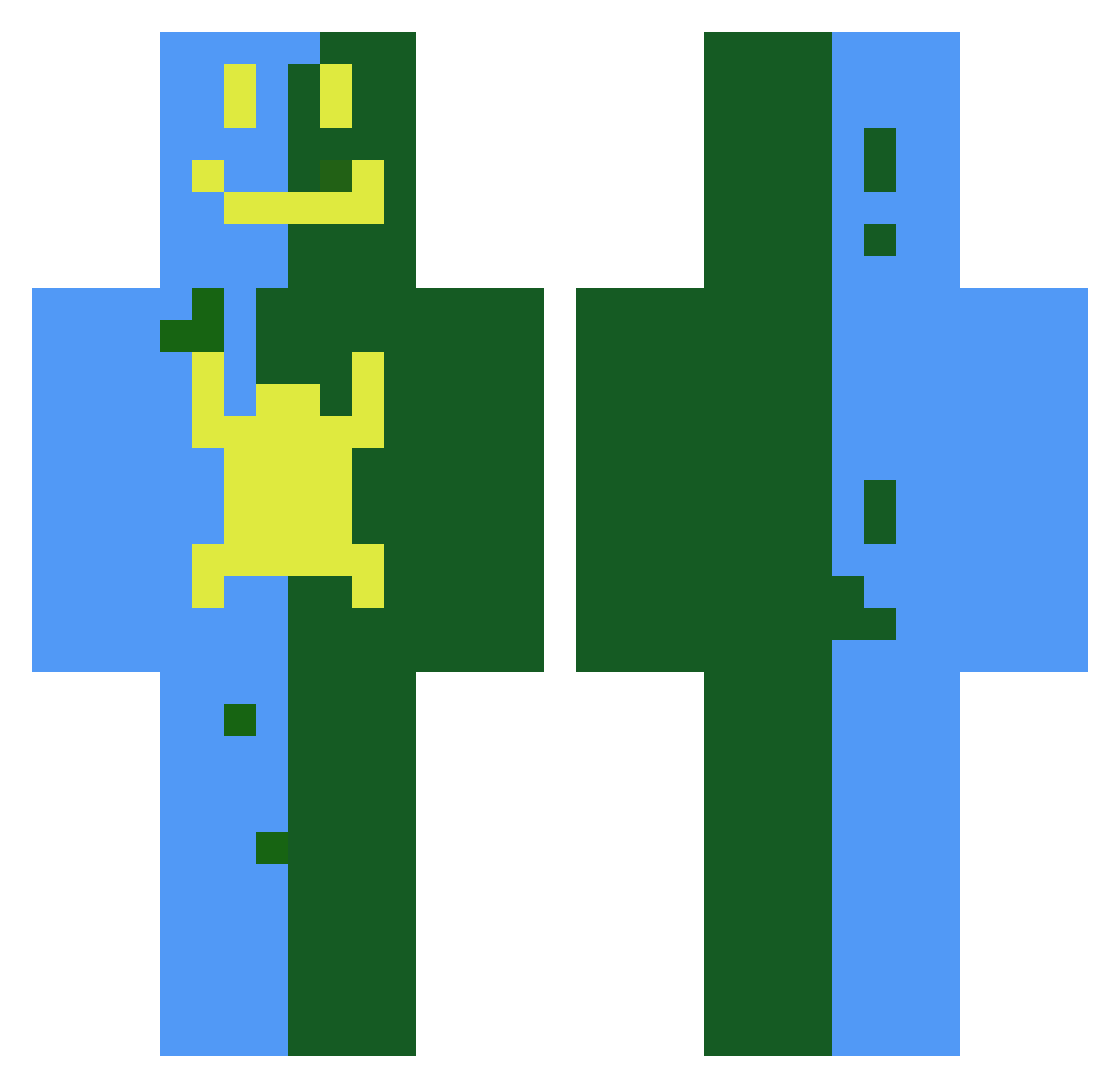 Igipop13 Minecraft skin, front and back view