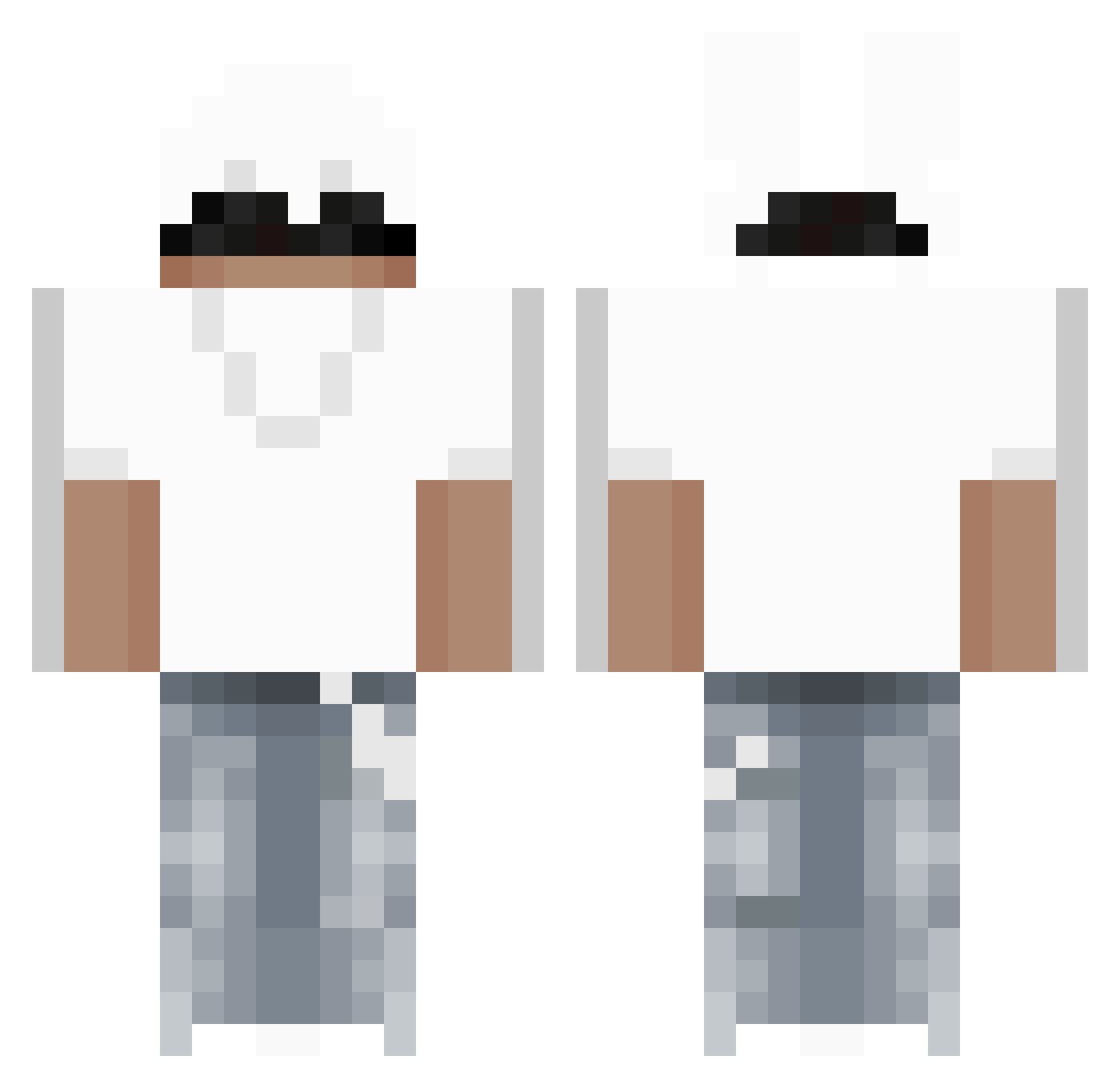 thefirstscoper Minecraft skin, front and back view