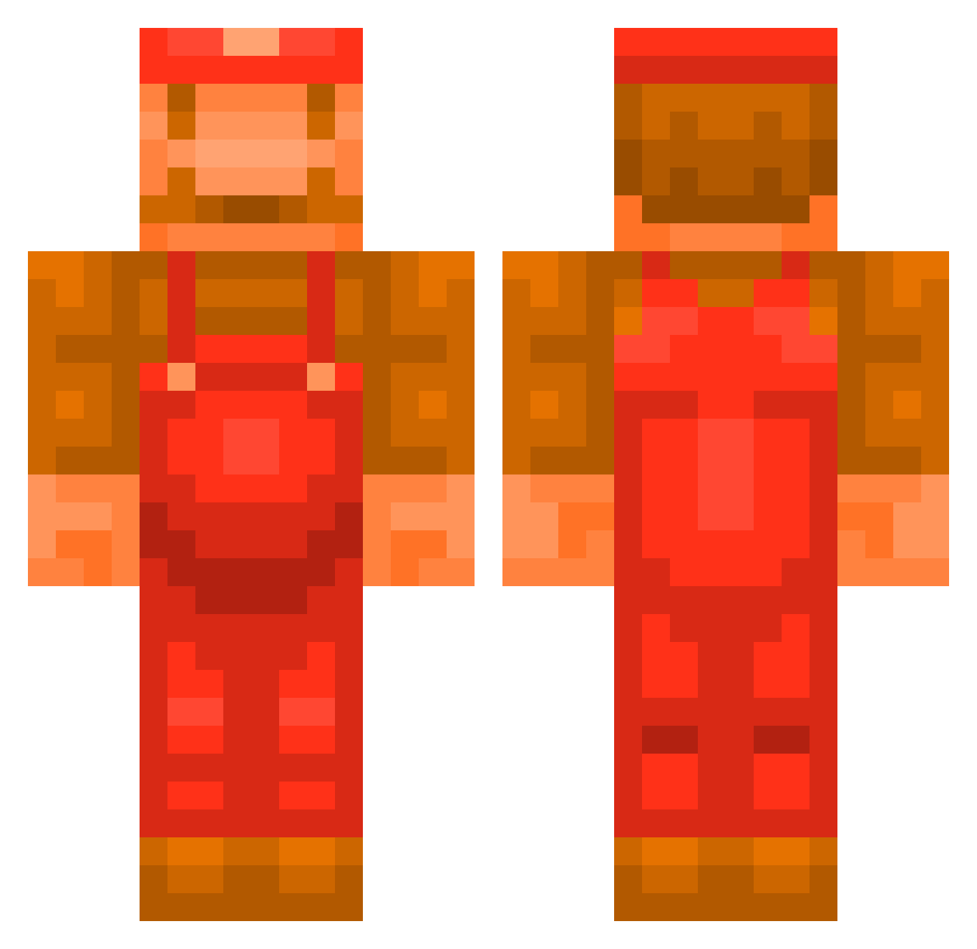 BASlCMAN Minecraft skin, front and back view