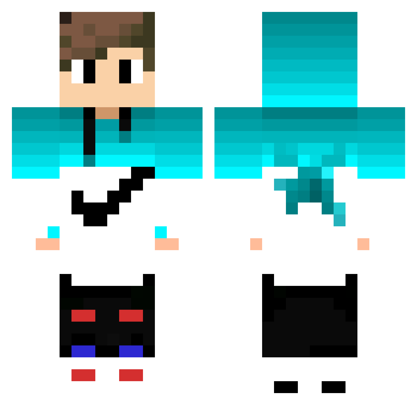 kosiakd Minecraft skin, front and back view