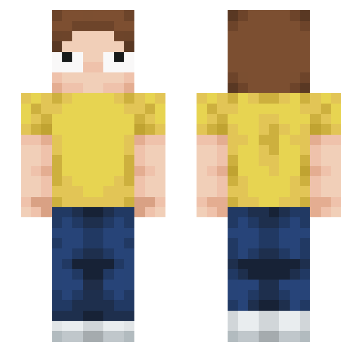 yLomba Minecraft skin, front and back view
