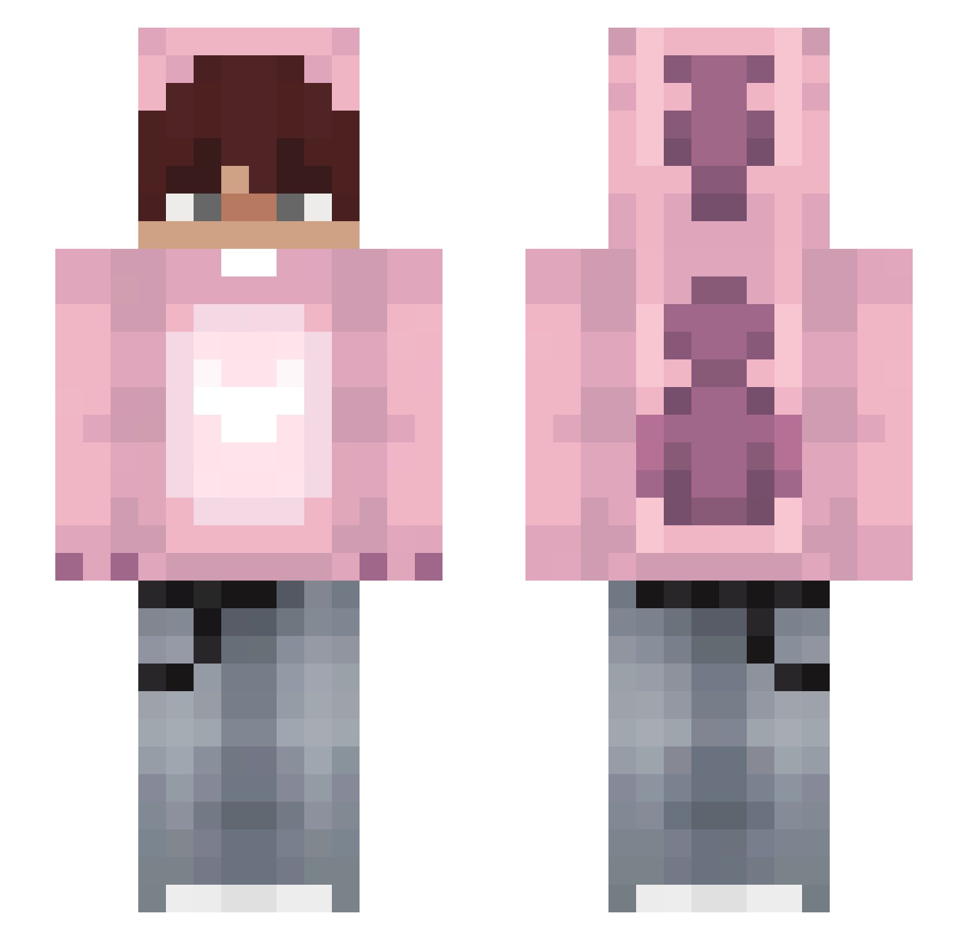 16Najve Minecraft skin, front and back view