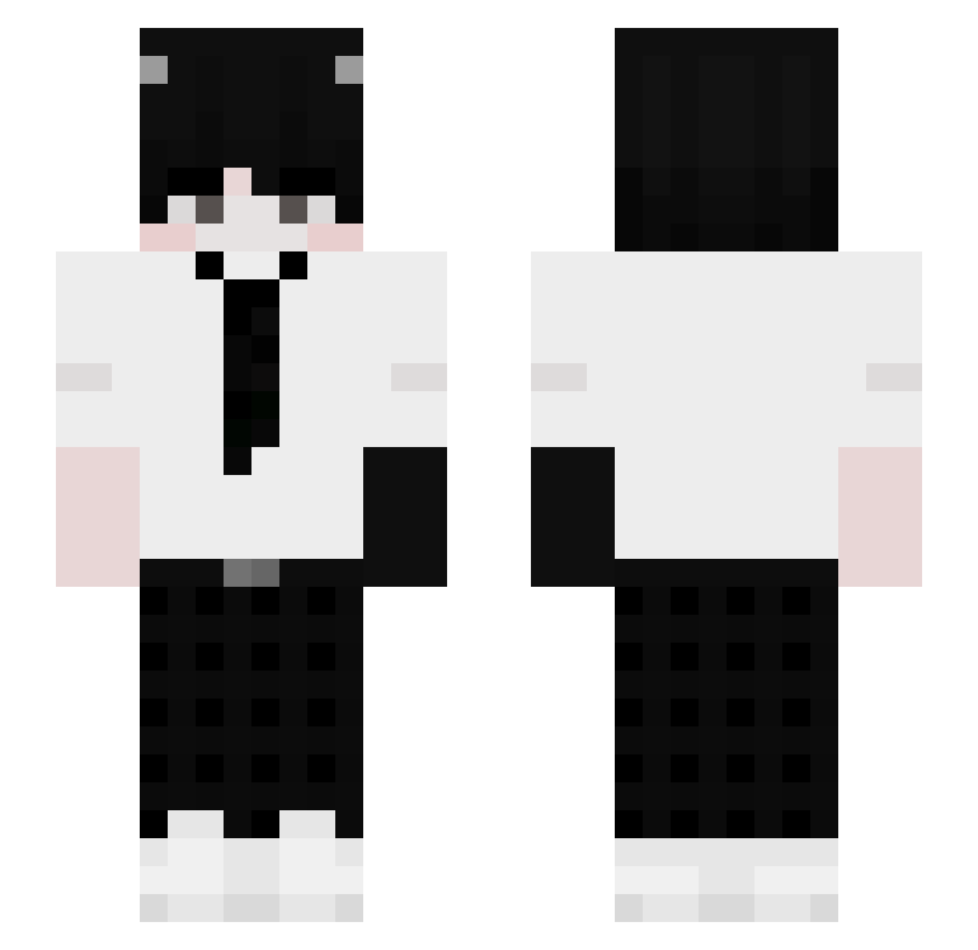 Dimawhale Minecraft skin, front and back view