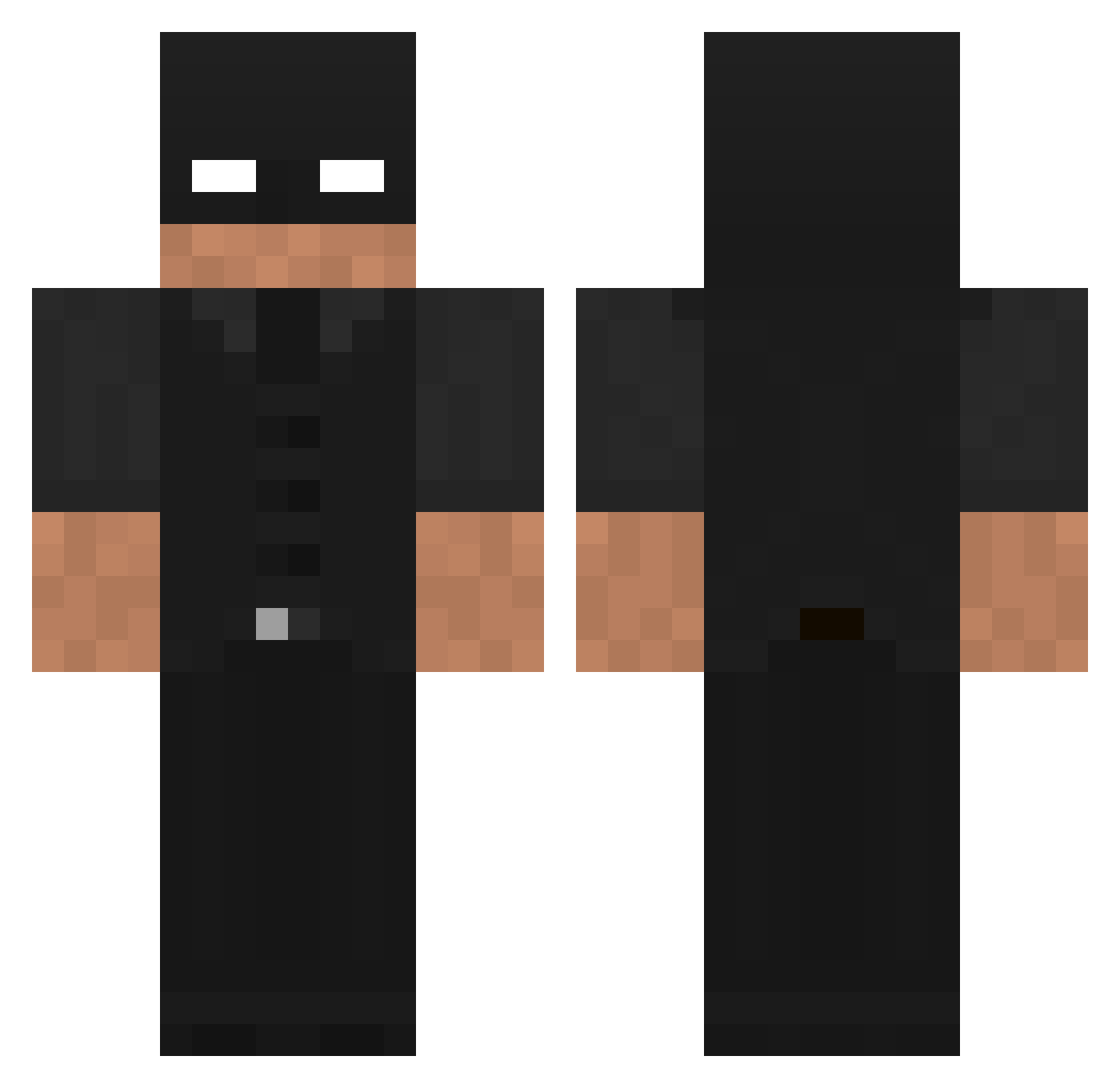 Beyrox Minecraft skin, front and back view