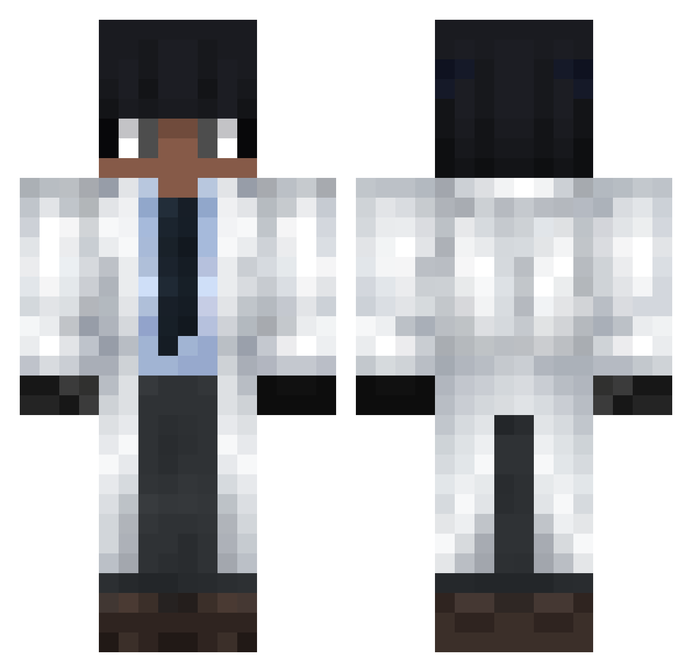 Boogeyman67 Minecraft skin, front and back view