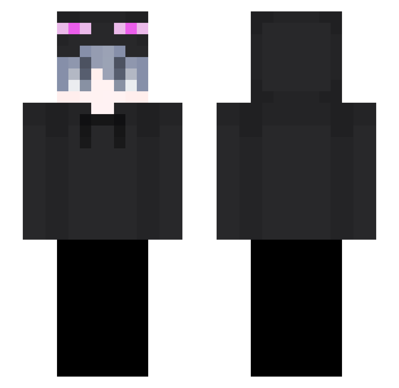 Floriato Minecraft skin, front and back view