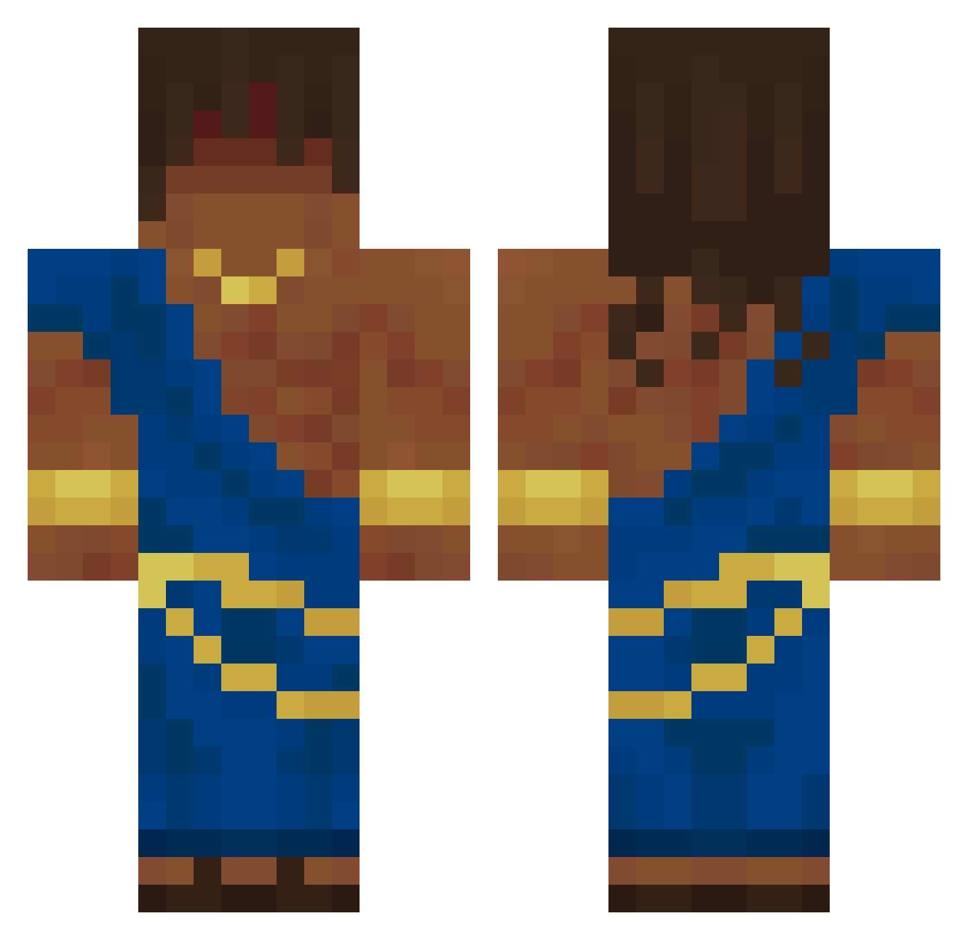 KingK712 Minecraft skin, front and back view