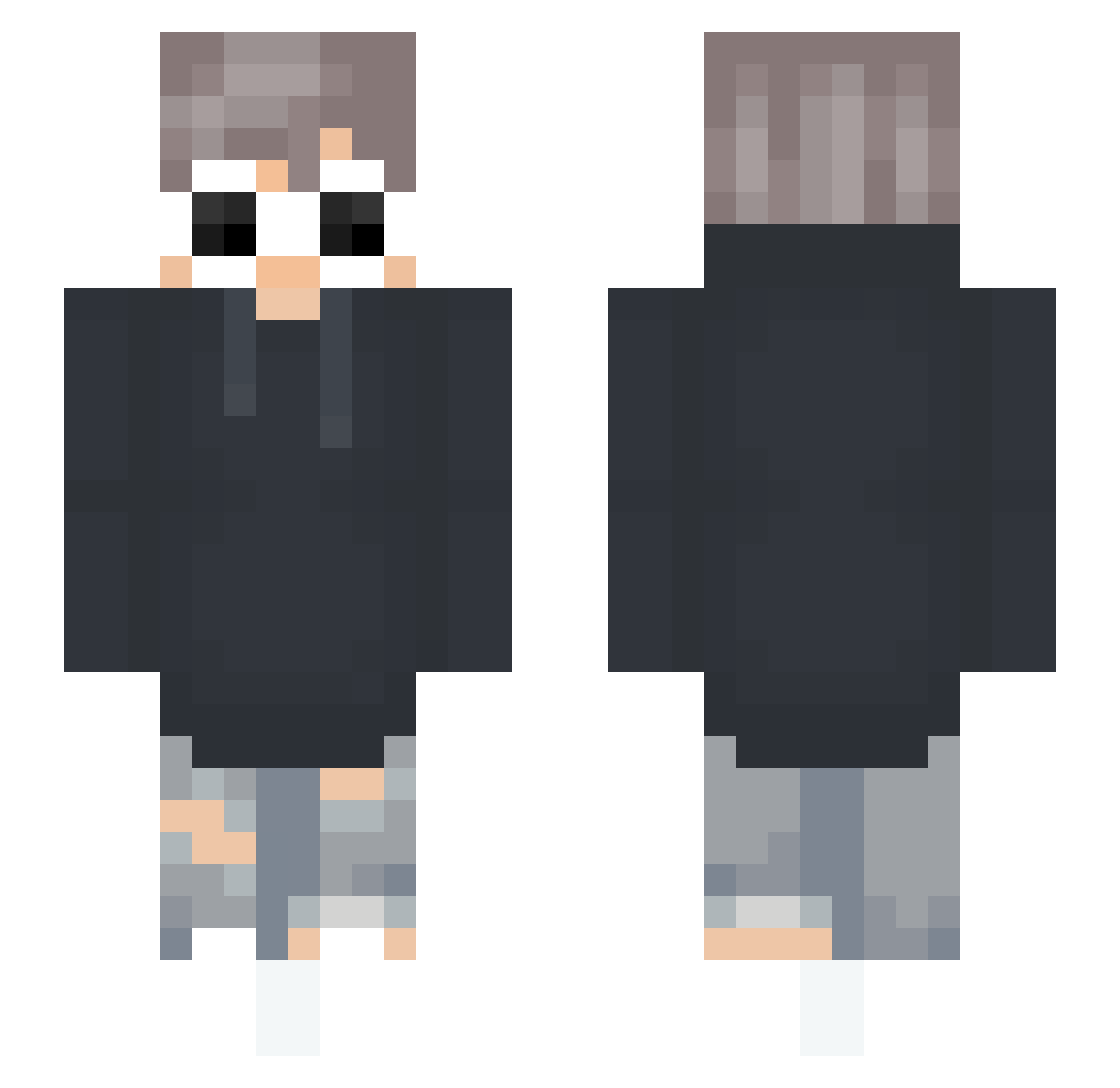 DedeonLSD Minecraft skin, front and back view