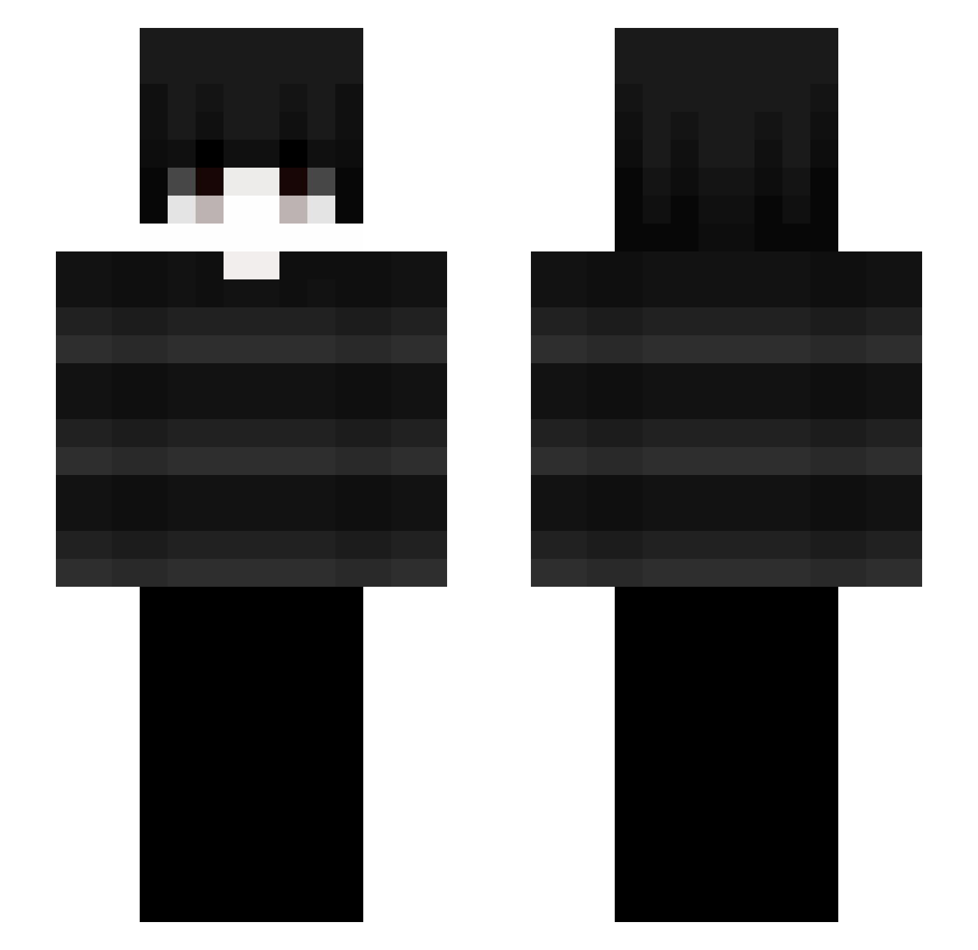 Xqvxx Minecraft skin, front and back view