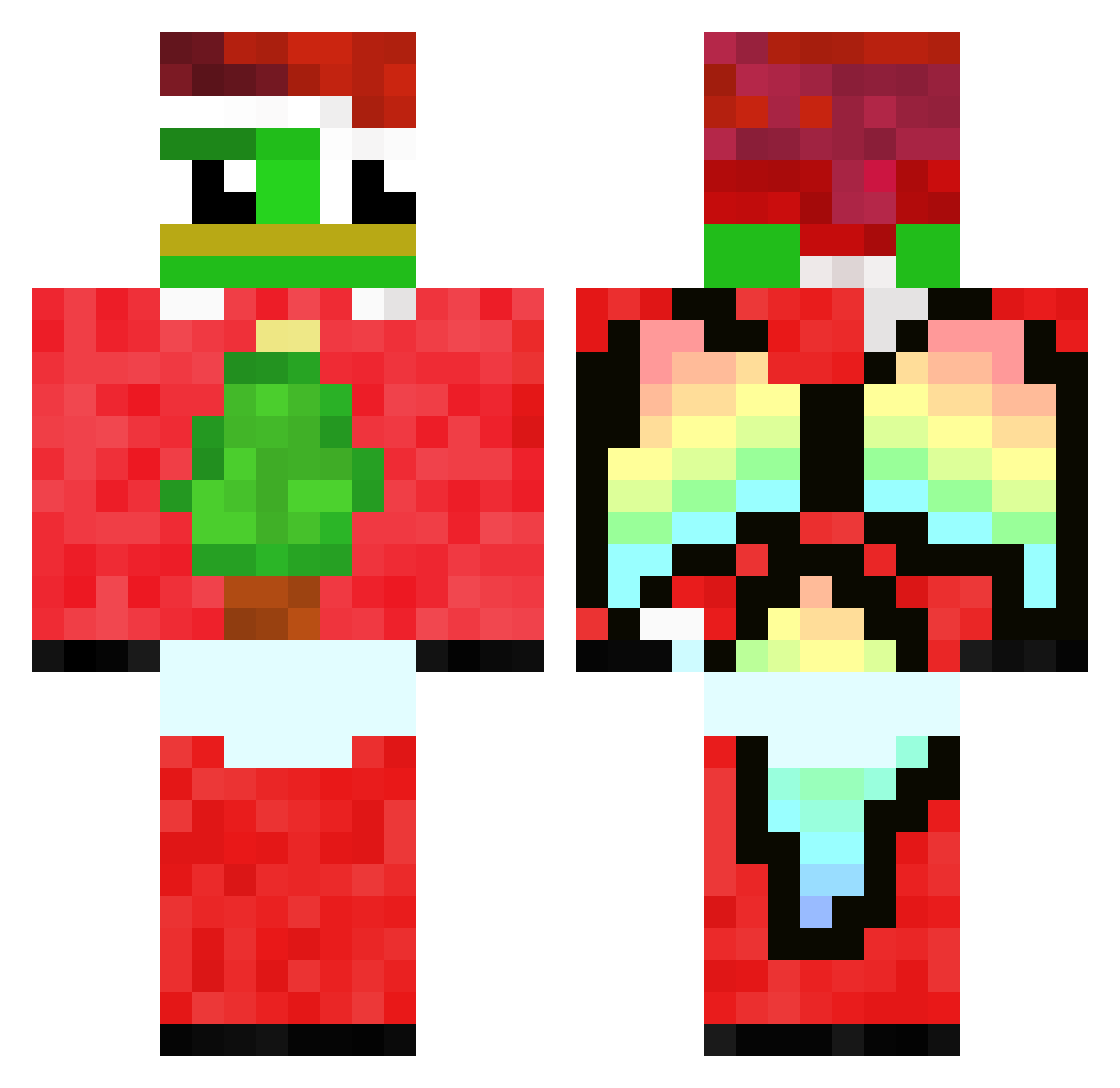 Babo3000 Minecraft skin, front and back view