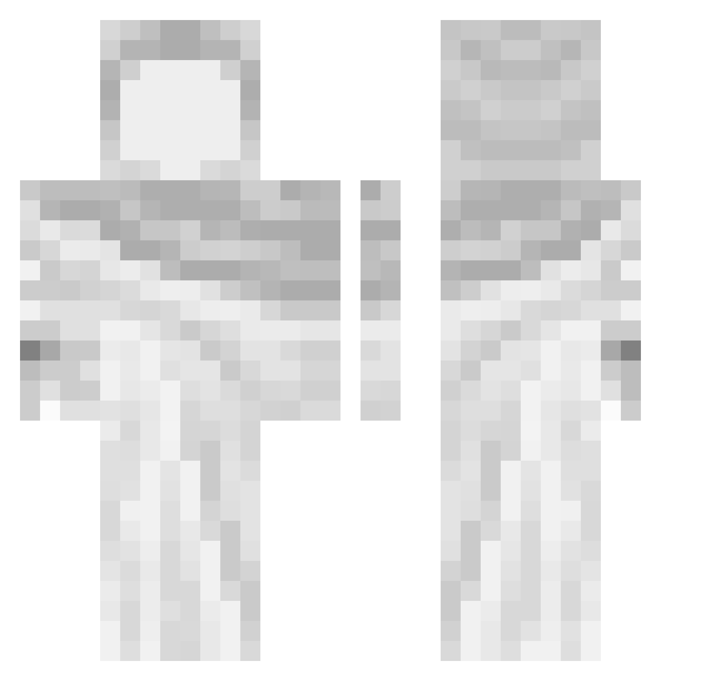 b6ml Minecraft skin, front and back view