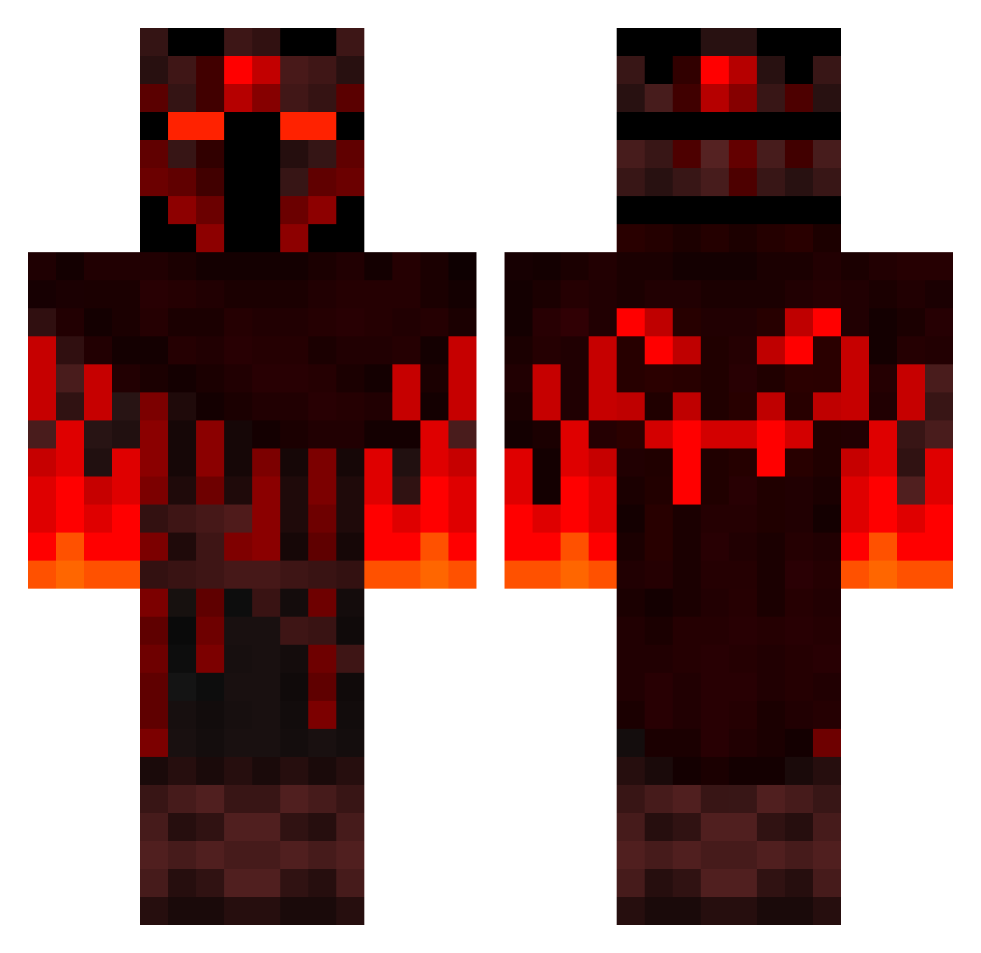 JesterFury Minecraft skin, front and back view