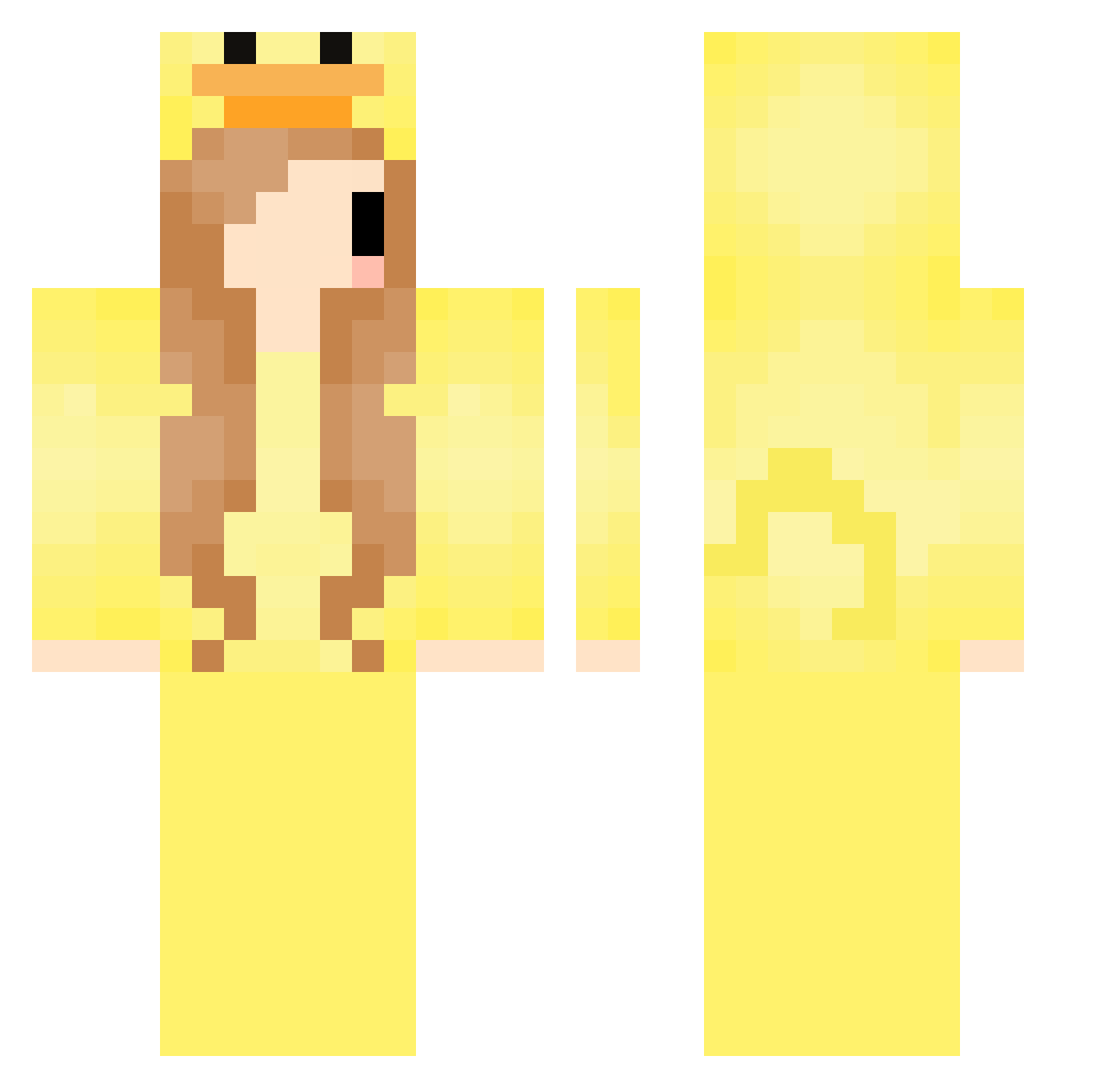 Pobi82 Minecraft skin, front and back view